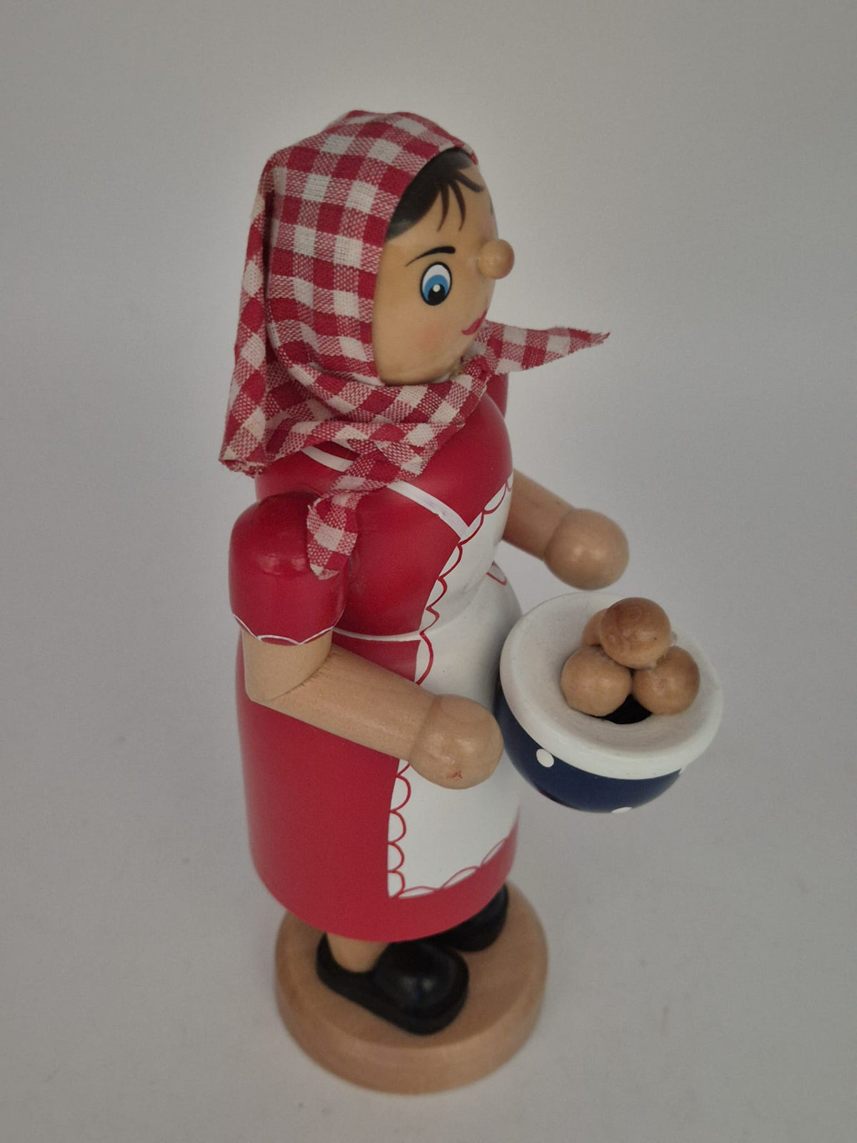 SIGRO Collection Räucherfrau „Kloßfrau“ aus Holz – ca. 18 cm unbenutzt