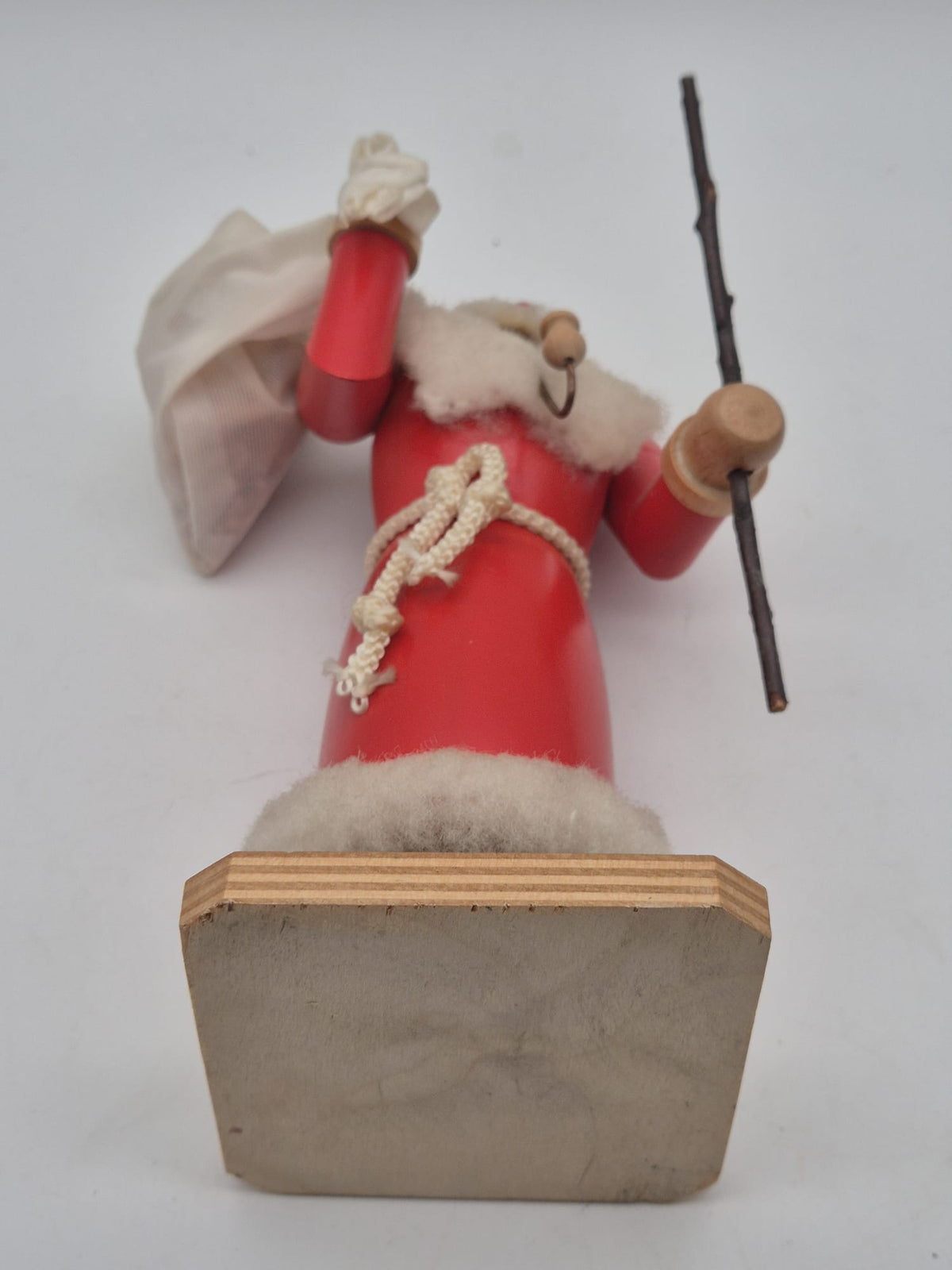 Räuchermann Weihnachtsmann mit Sack und Wanderstab – ca. 22 cm unbenutzt