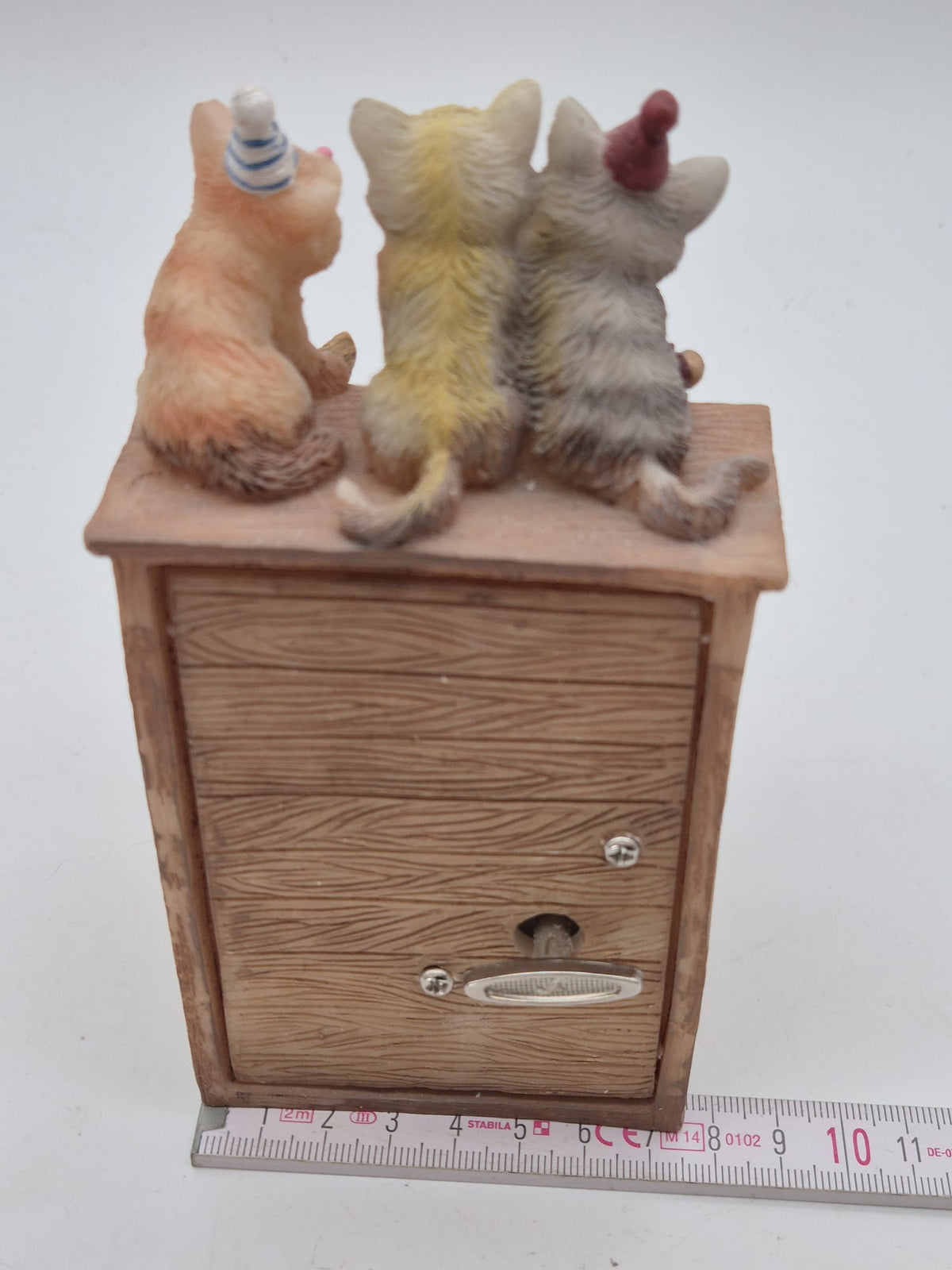Spieluhr „Katzen am Klavier“ – Kunststoffmasse – ca. 15 cm