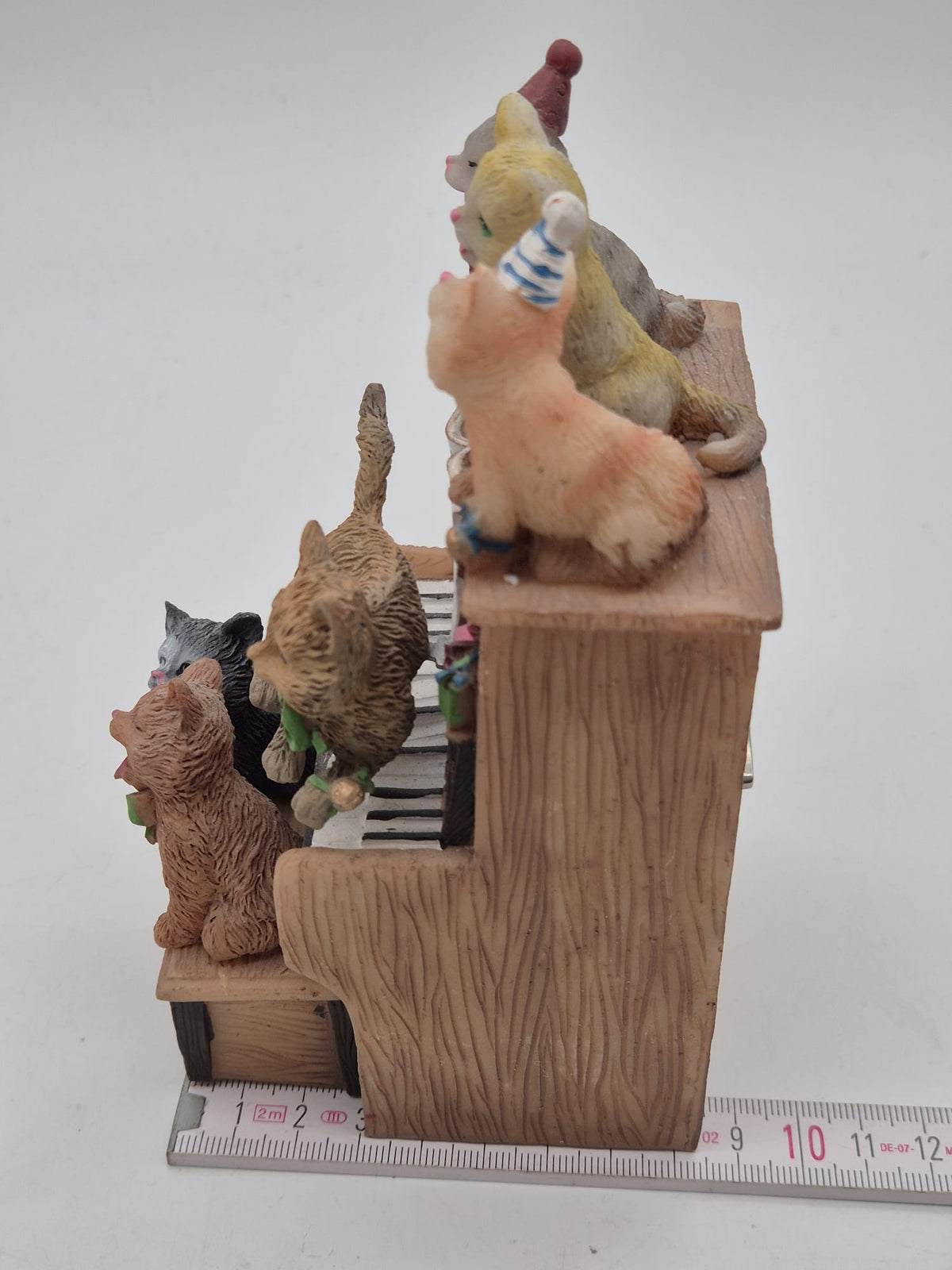 Spieluhr „Katzen am Klavier“ – Kunststoffmasse – ca. 15 cm