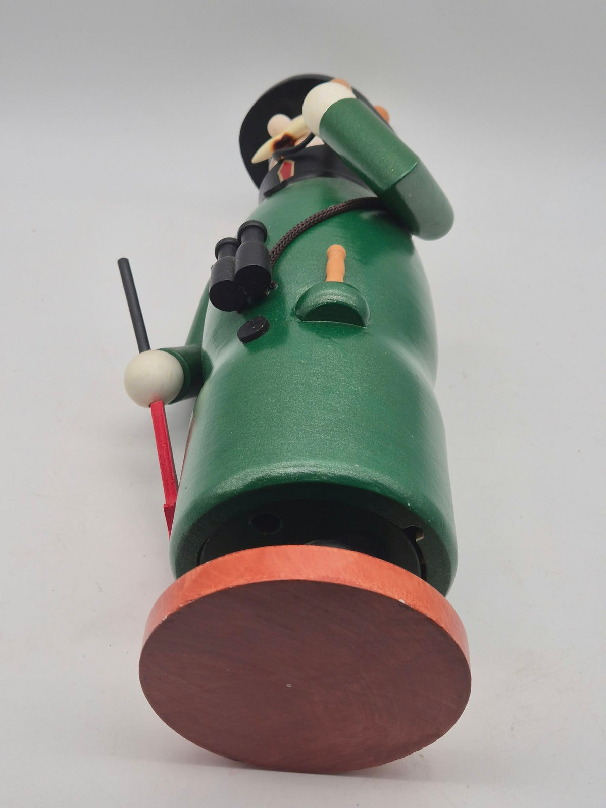 Großer Räuchermann Jäger / Förster aus Holz – ca. 35 cm – mit Gewehr & Fernglas, unbenutzt