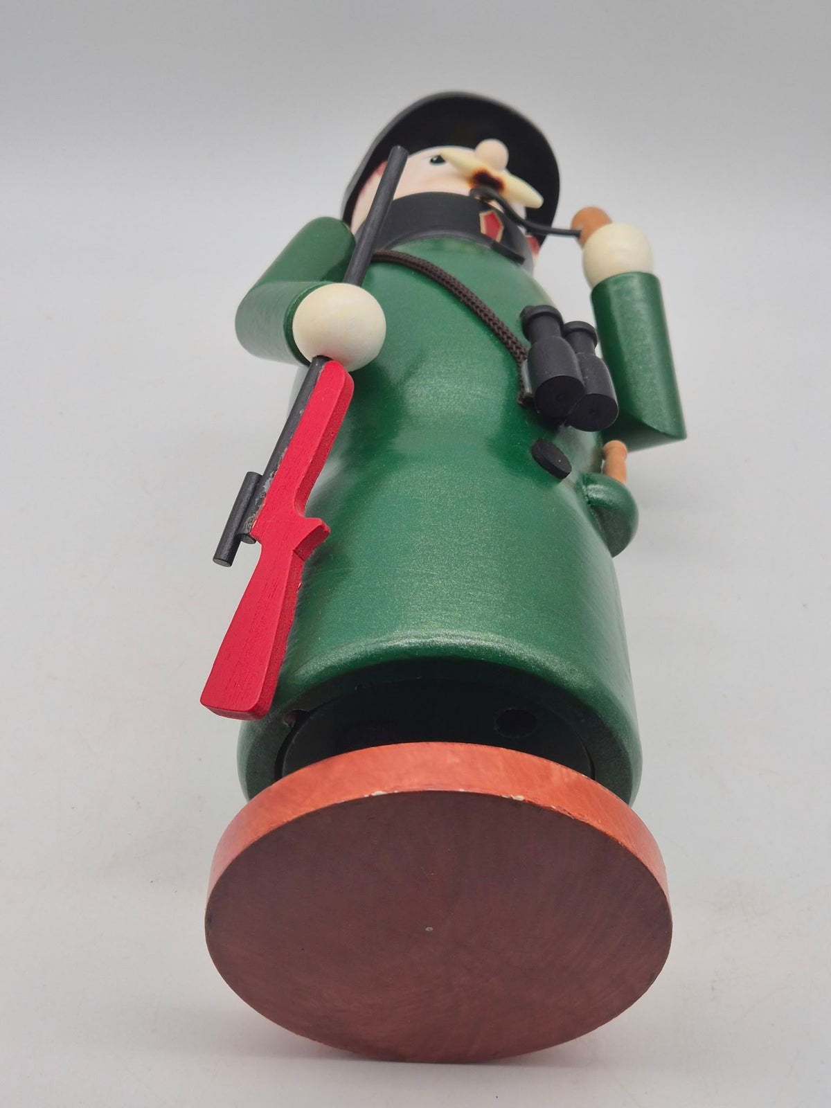 Großer Räuchermann Jäger / Förster aus Holz – ca. 35 cm – mit Gewehr & Fernglas, unbenutzt