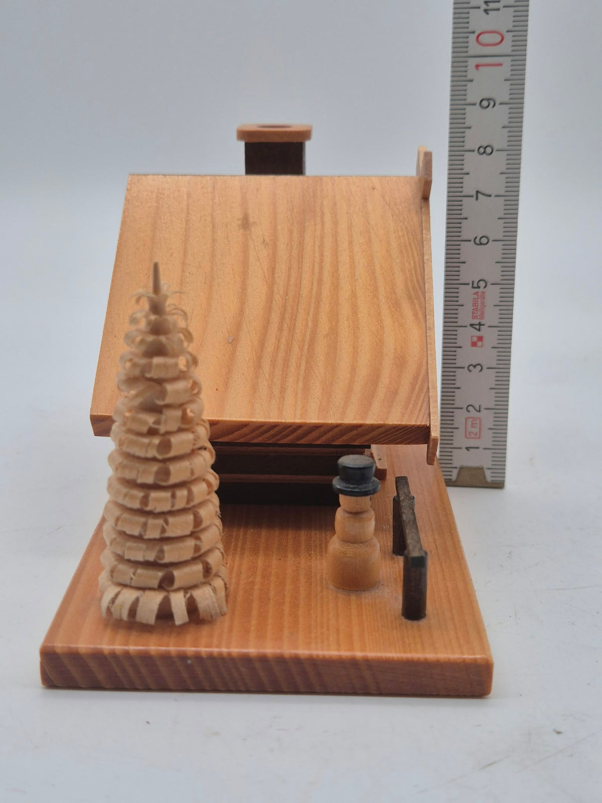 Räucherhaus Berghütte aus Holz – Original Erzgebirge – ca. 8,5 cm