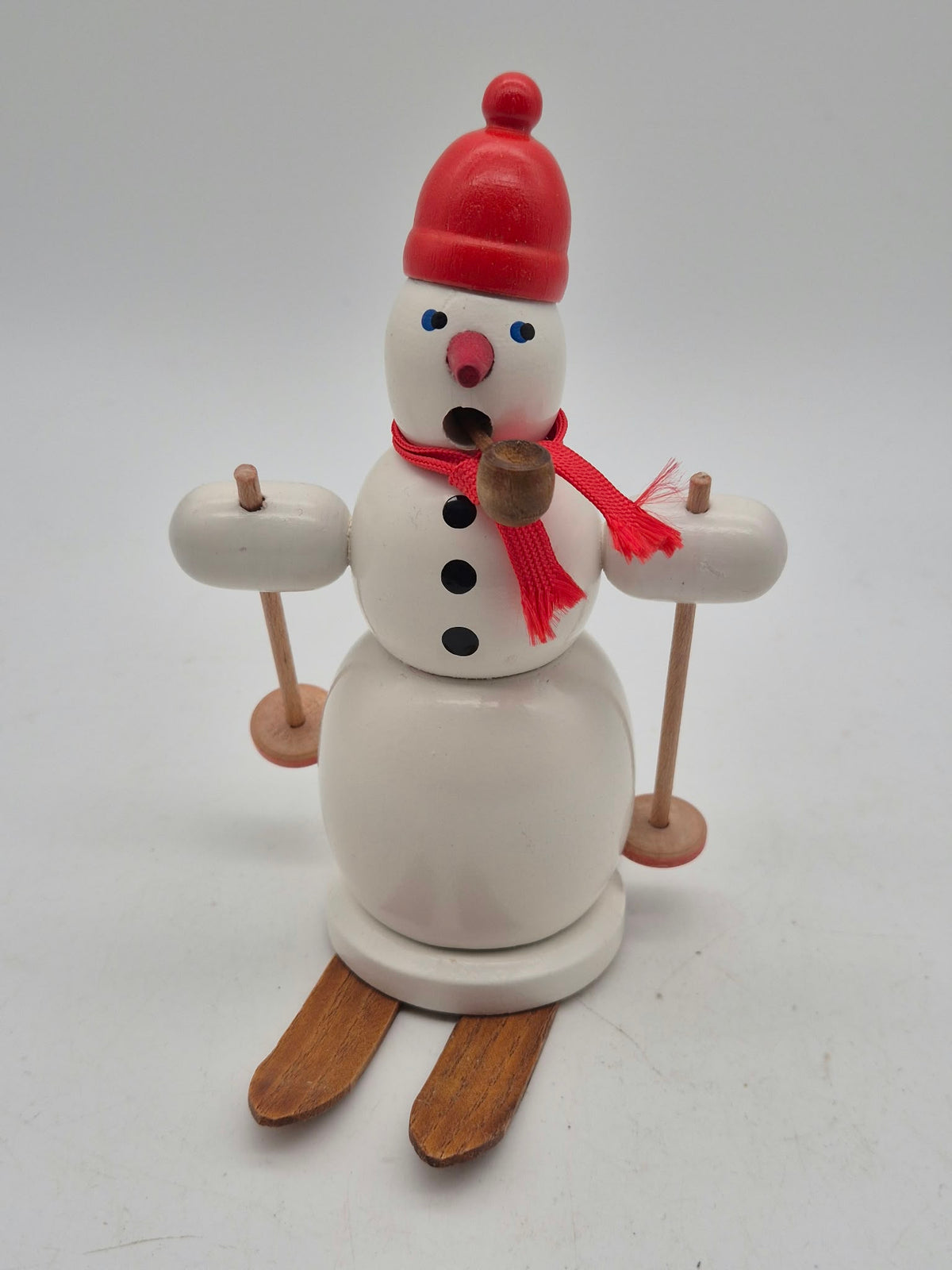 Räuchermann Schneemann auf Skiern – Holz – ca. 14 cm