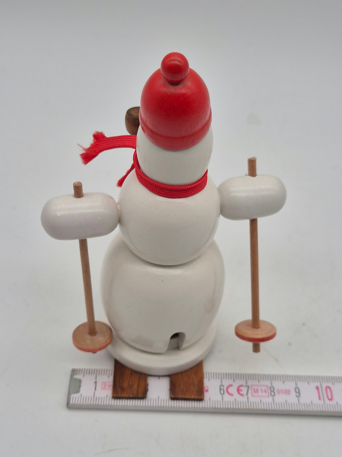 Räuchermann Schneemann auf Skiern – Holz – ca. 14 cm