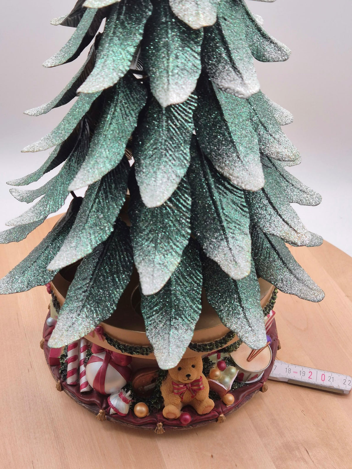 PartyLite Glowing Christmas Tree P7920 – Musikspieluhr & Teelichthalter – 2003 – ca. 40 cm
