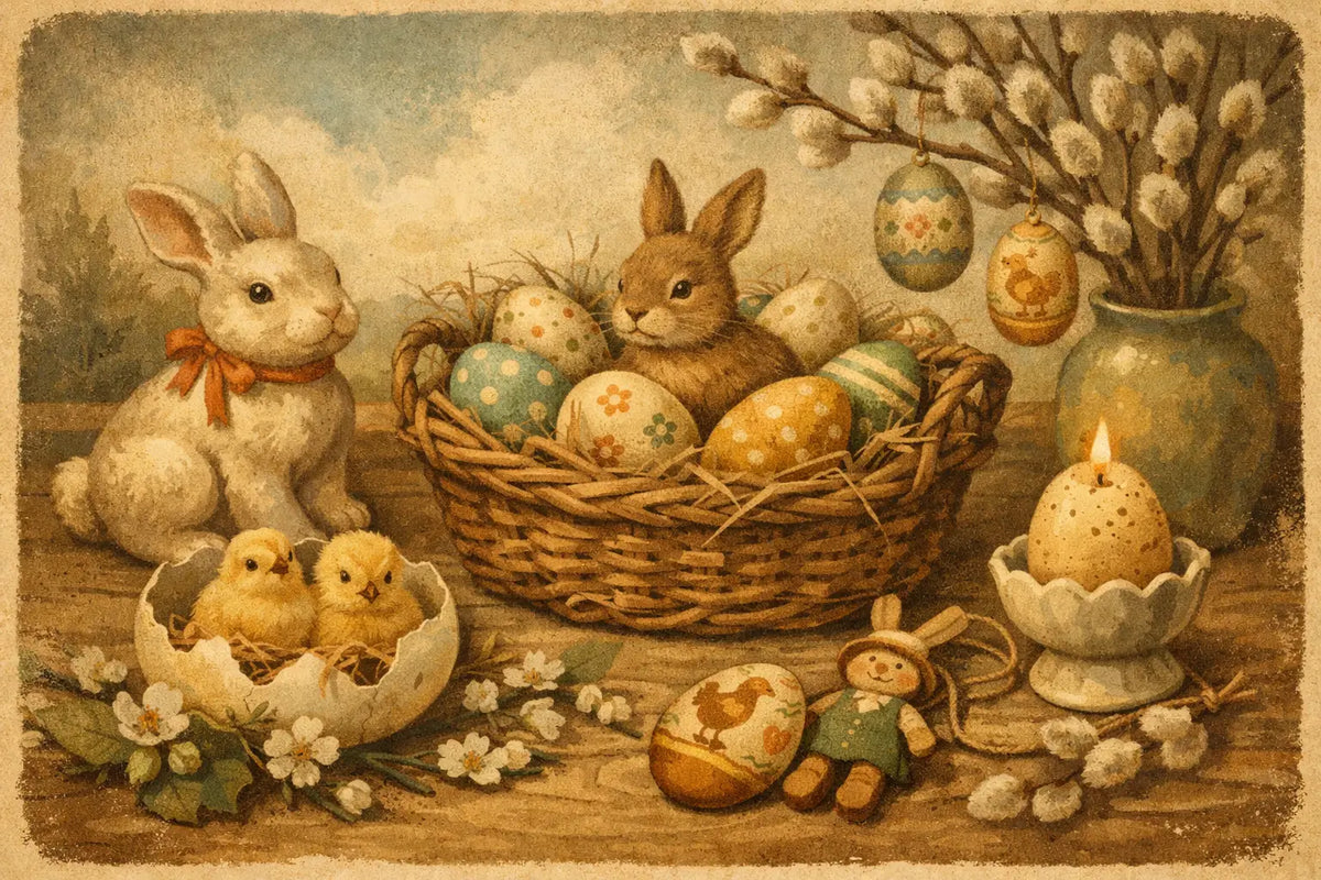 Osterdeko vintage kaufen - schön und fair