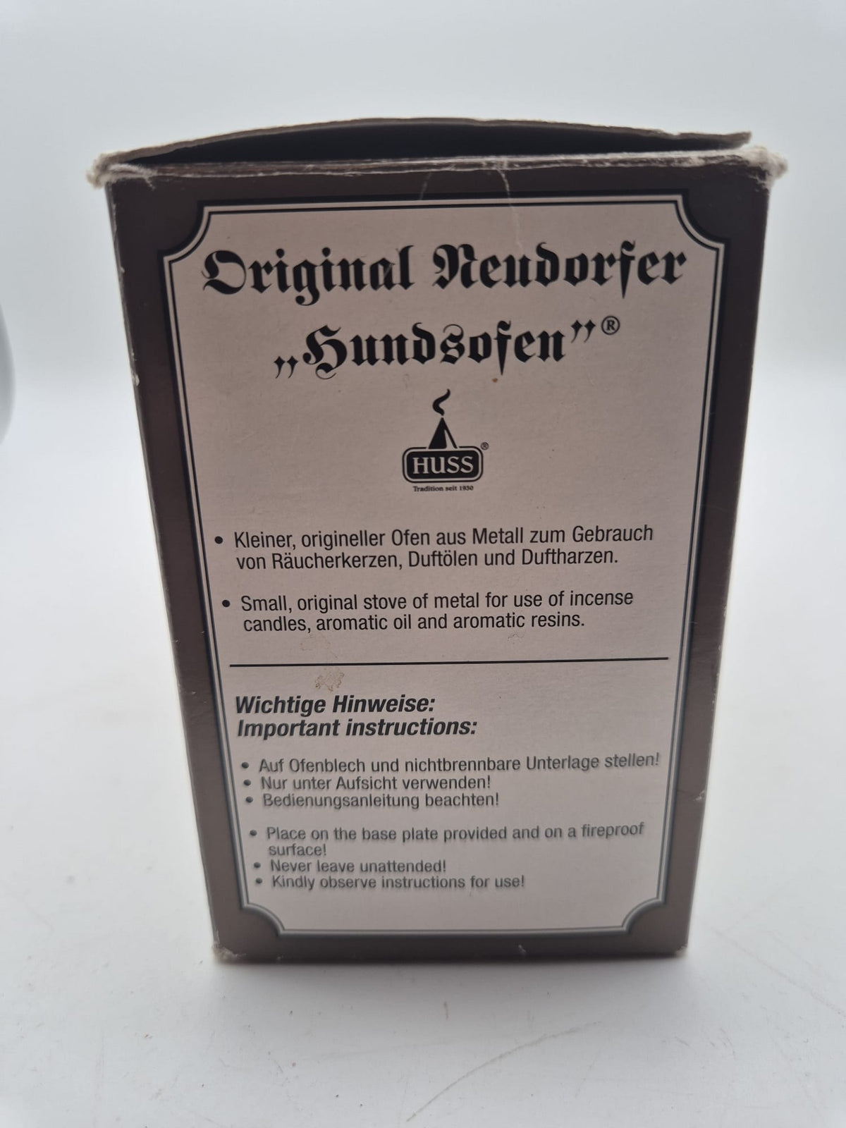 HUSS Original Neudorfer „Hussofen“ – Räucherofen aus Metall – Erzgebirge – OVP