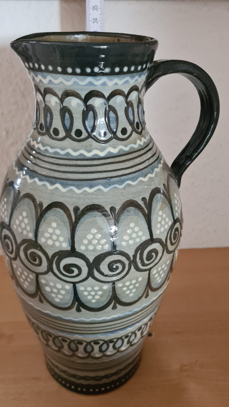 Vintage Vase XXL Henkelkrug VEB Lausitzer Keramik 1. Wahl