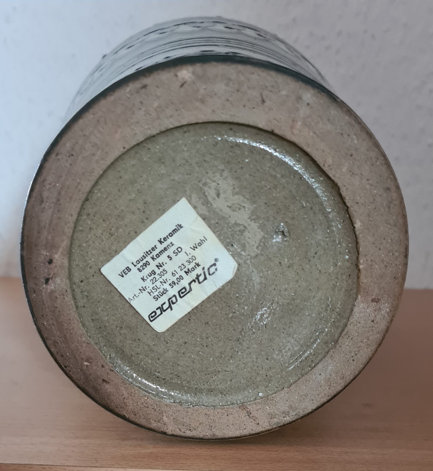 Vintage Vase XXL Henkelkrug VEB Lausitzer Keramik 1. Wahl