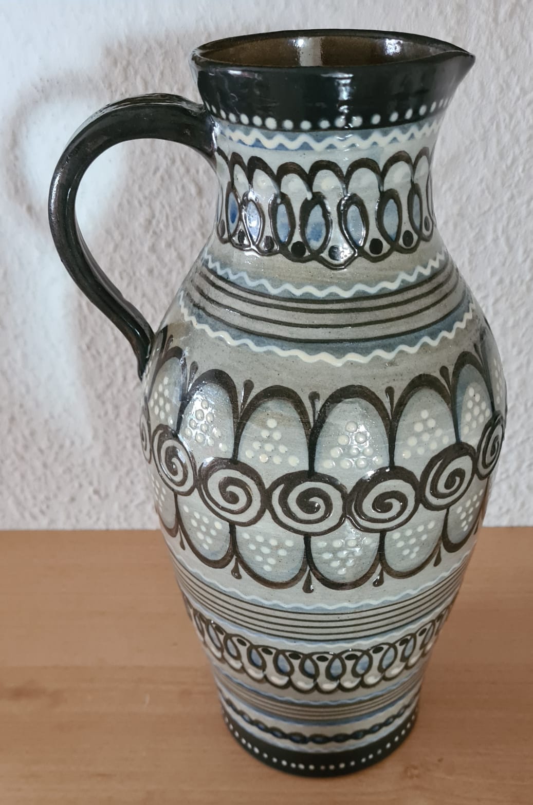 Vintage Vase XXL Henkelkrug VEB Lausitzer Keramik 1. Wahl