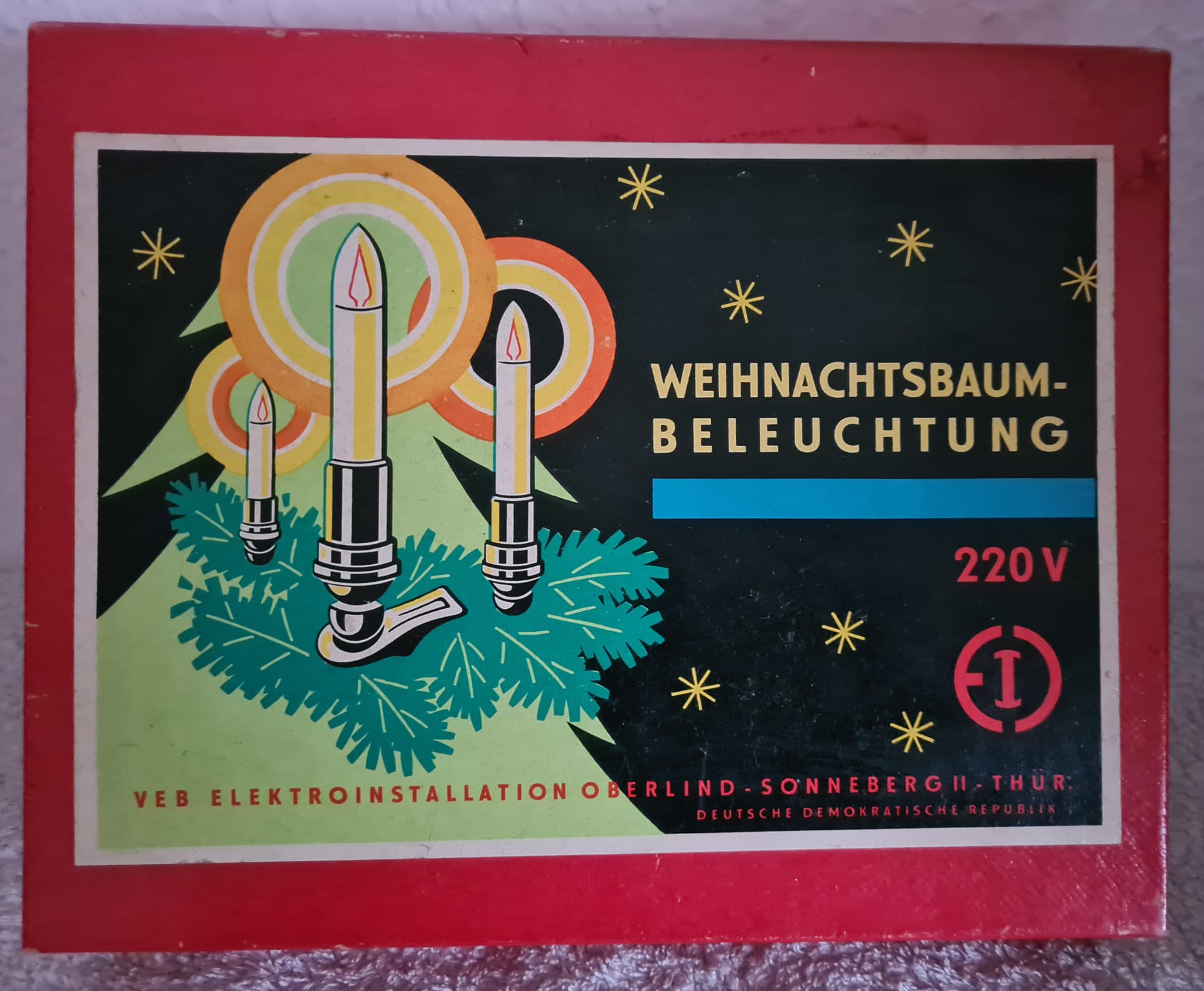 DDR Weihnachtsbaumbeleuchtung Lichterkette / Weihnachten