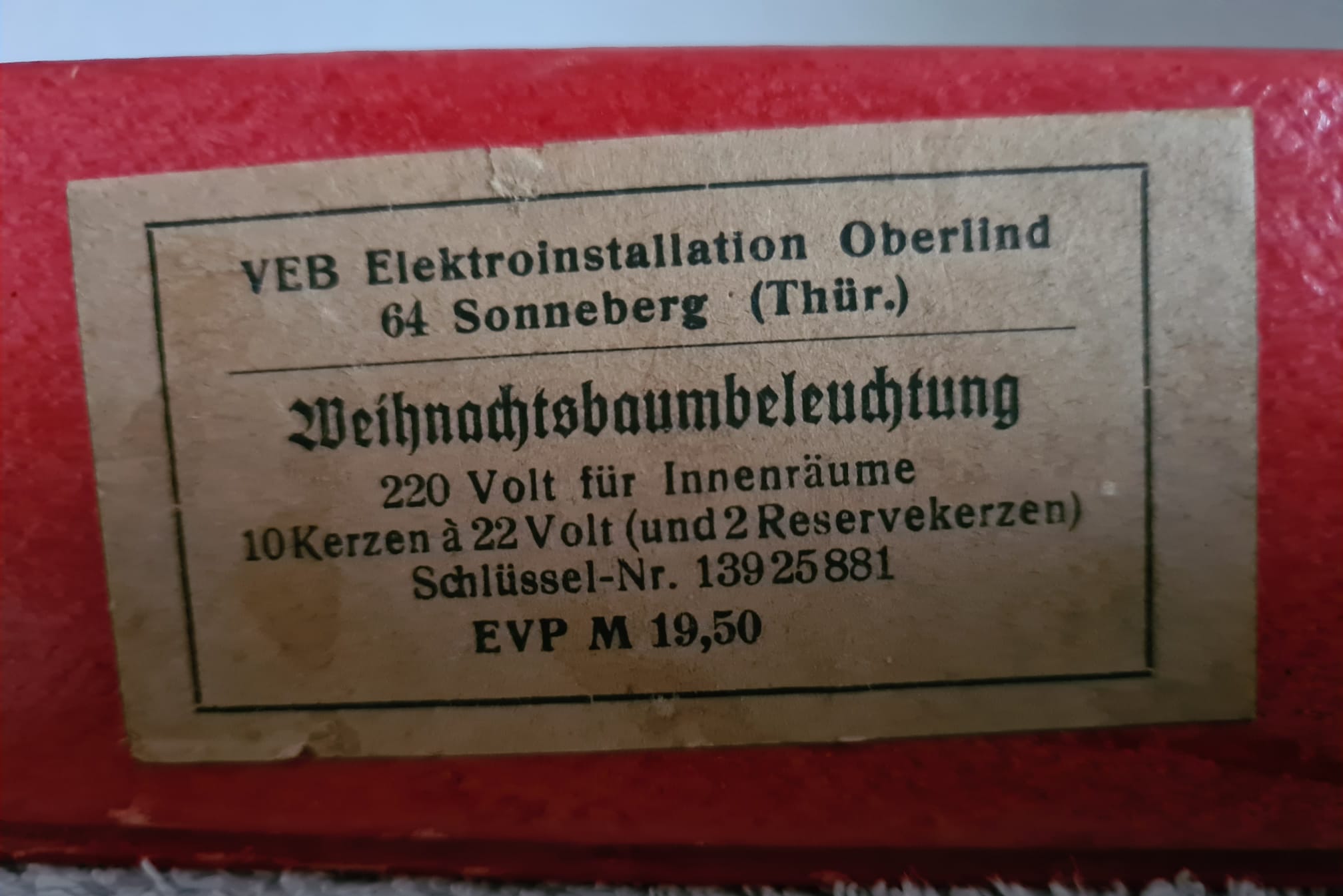 DDR Weihnachtsbaumbeleuchtung Lichterkette / Weihnachten