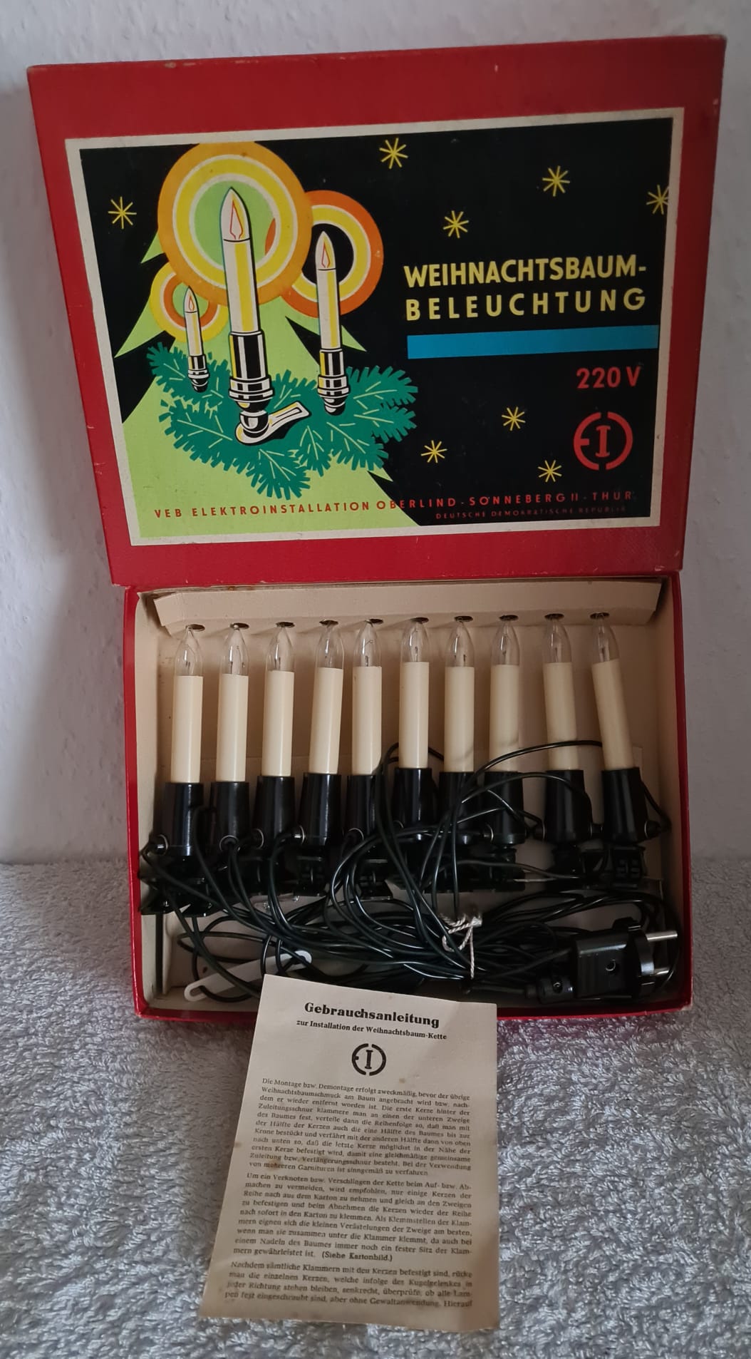 DDR Weihnachtsbaumbeleuchtung Lichterkette / Weihnachten