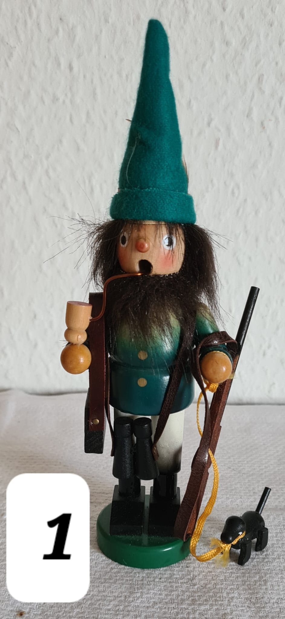 DDR Steinbach Räuchermännchen Jäger Erzgebirge / Weihnachten