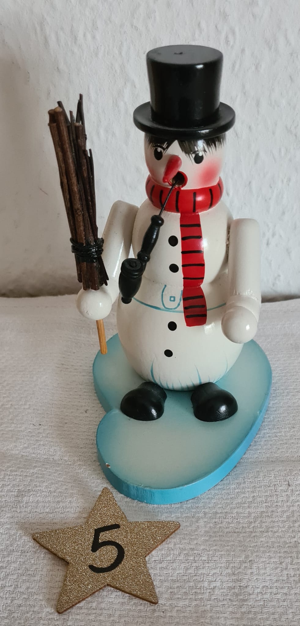 Erzgebirgisches Räuchermännchen Schneemann / Weihnachten