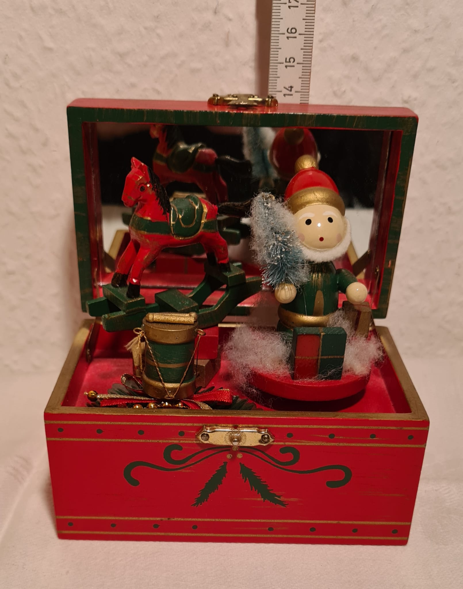 Vintage Spieluhr Weihnachtsmann "Stille Nacht" / Weihnachten