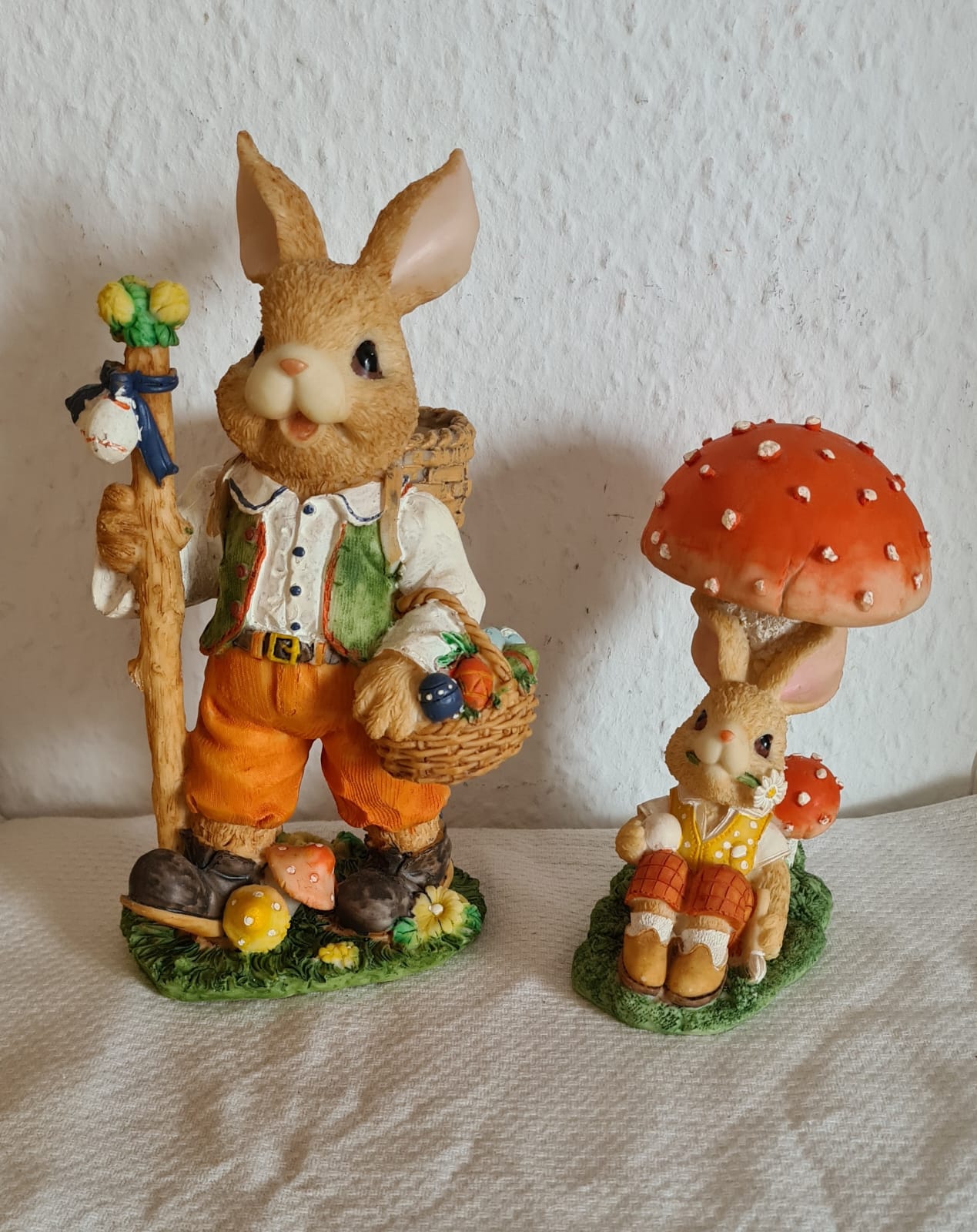 Dekoration zu Ostern, Osterhasenvater mit Sohn, OVP