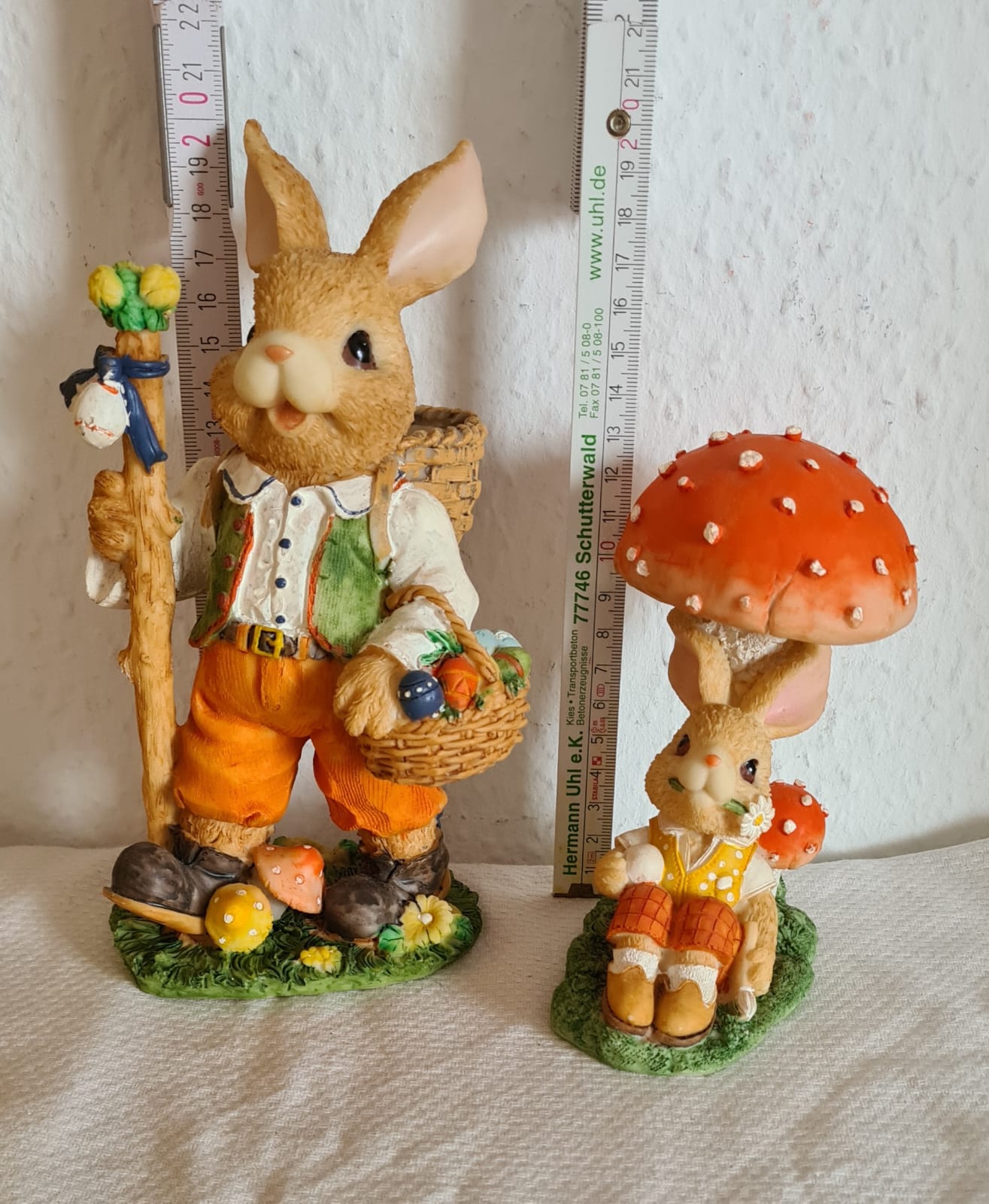 Dekoration zu Ostern, Osterhasenvater mit Sohn, OVP