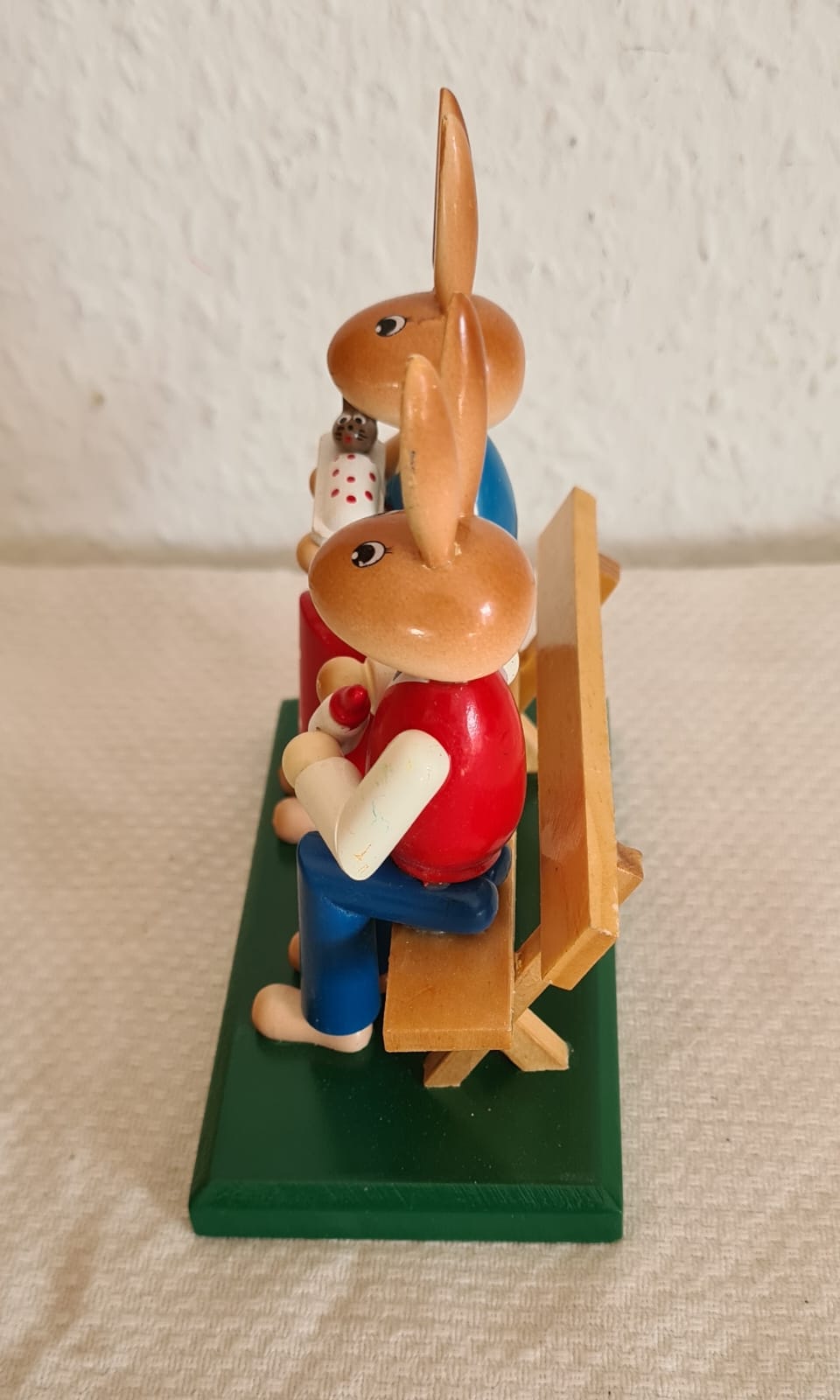 Original Erzgebirge Hasenpaar aus Holz, Ostern, Osterhasen