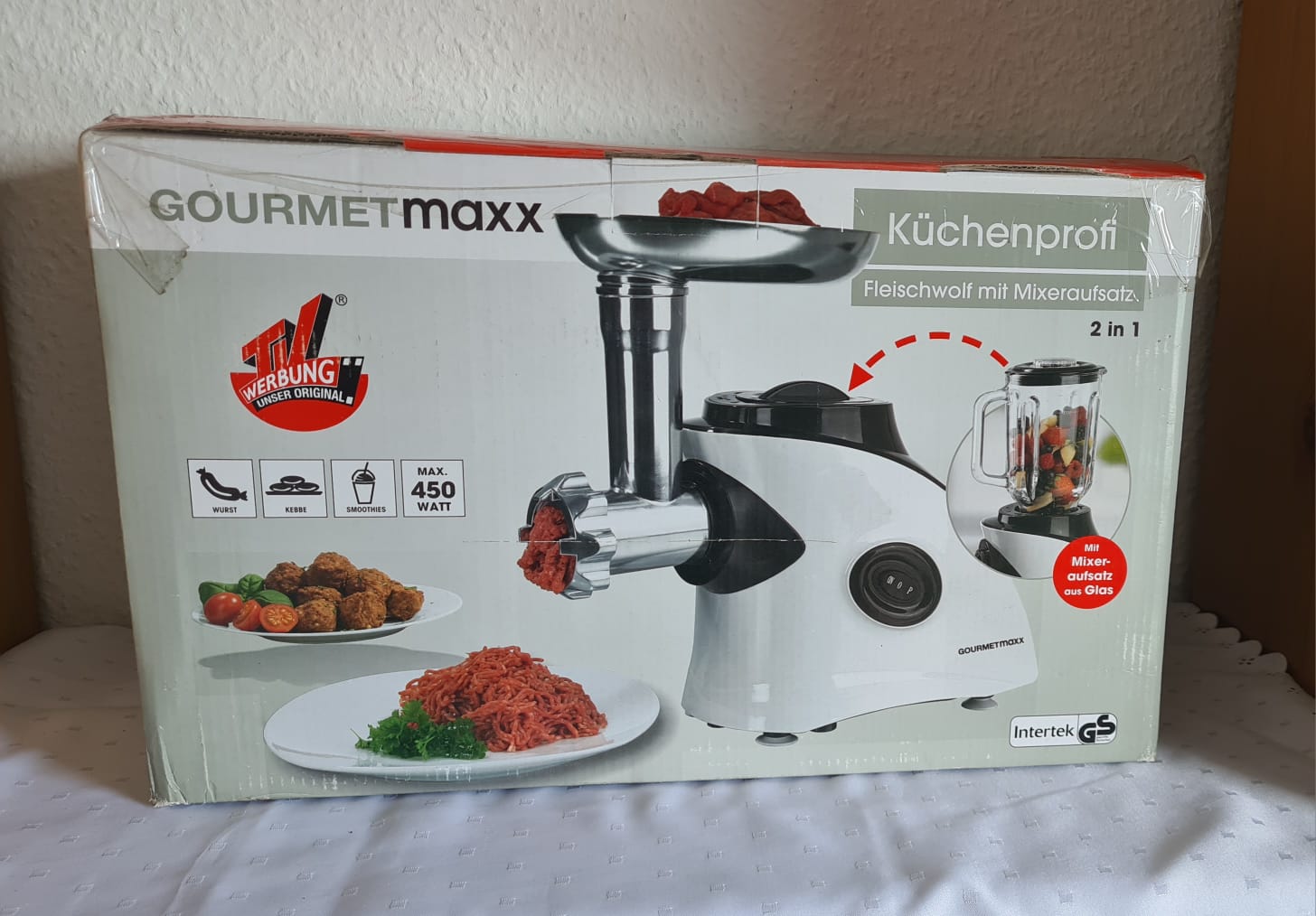 NEU Fleischwolf mit Mixer GOURMETMAXX Küchenprofi