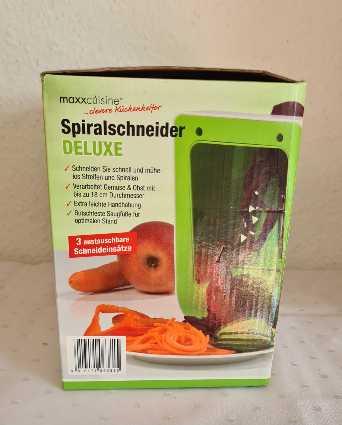 NEU Spiralschneider Deluxe von maxxcuisine mit 3 Aufsätzen