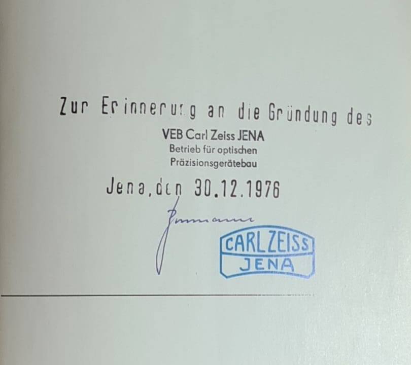 DDR Buch: Carl Zeiss Jena - Fortschritt Technik Tradition, 1975