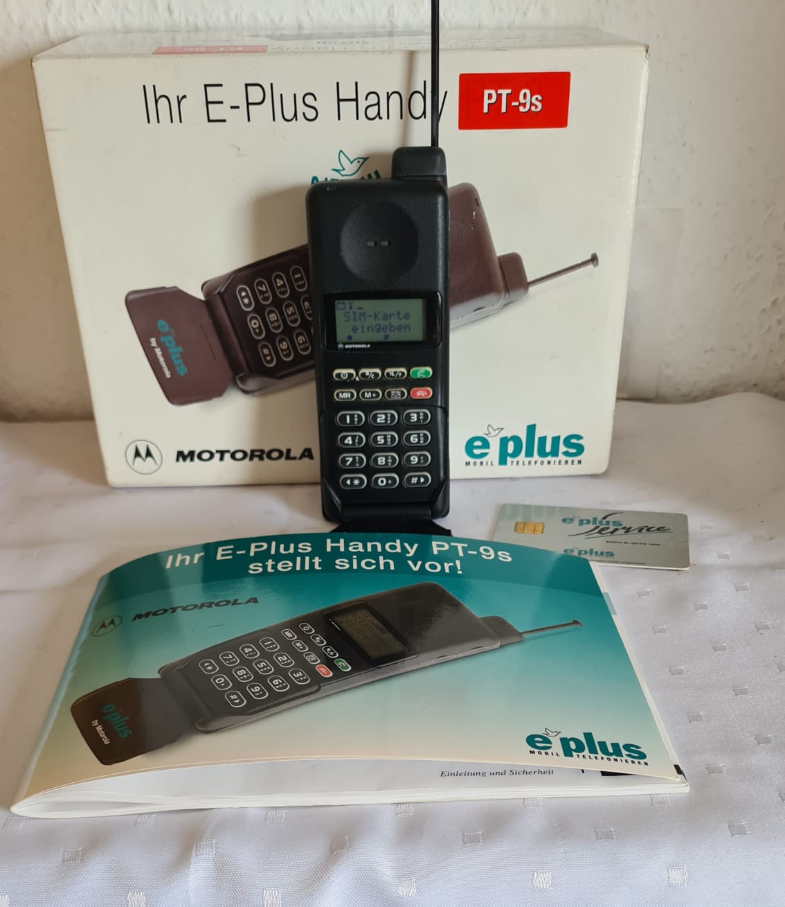 Altes Motorola Handy PT-9s E-Plus OVP