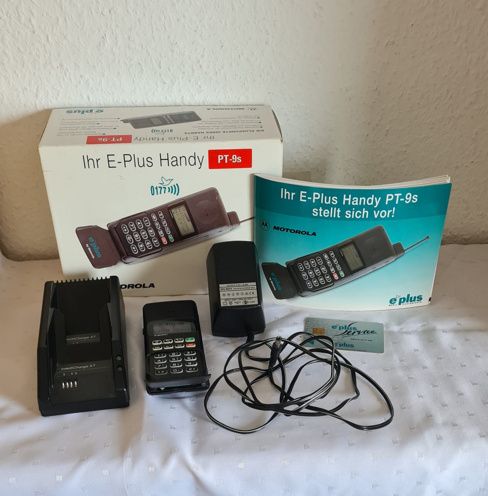 Altes Motorola Handy PT-9s E-Plus OVP