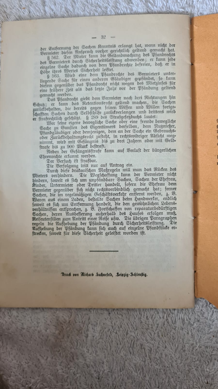 Buch: Die Rechte und Pflichten des Mieters nach bürgerlichen Gesetzbuch 1900