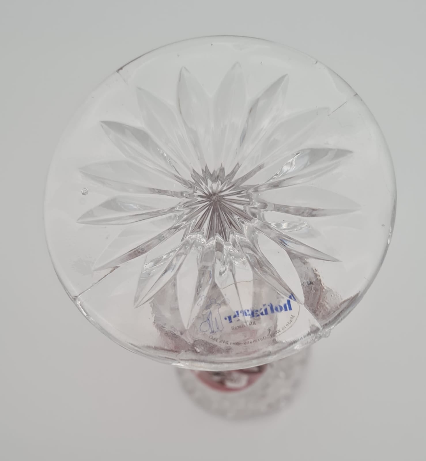 Bleikristall Vase Hofbauer Byrdes Ruby, Kristall Glas Blumenvase