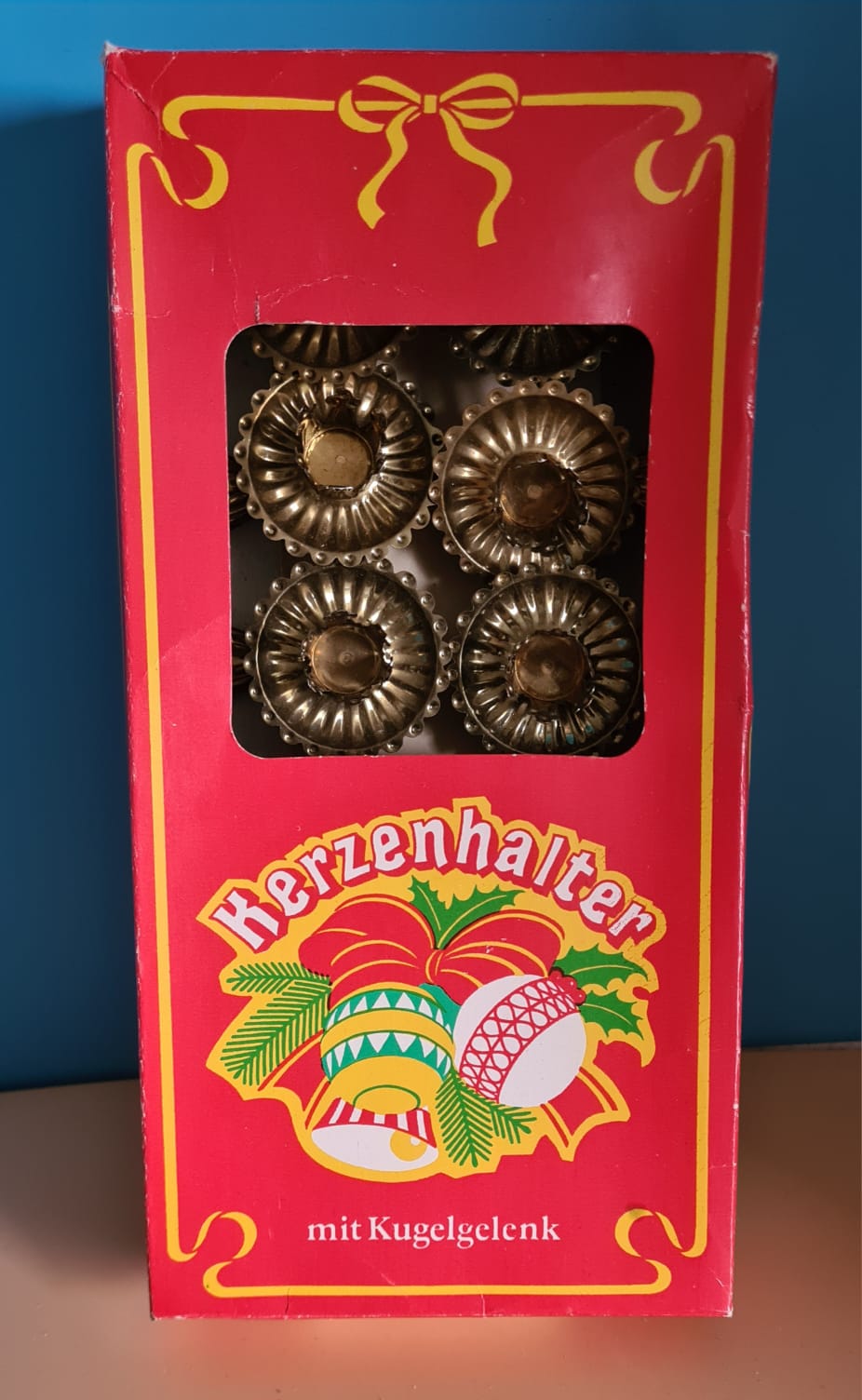 NEU 10x DDR Kerzenhalter mit Kugelgelenk OVP, Weihnachtsdekoration