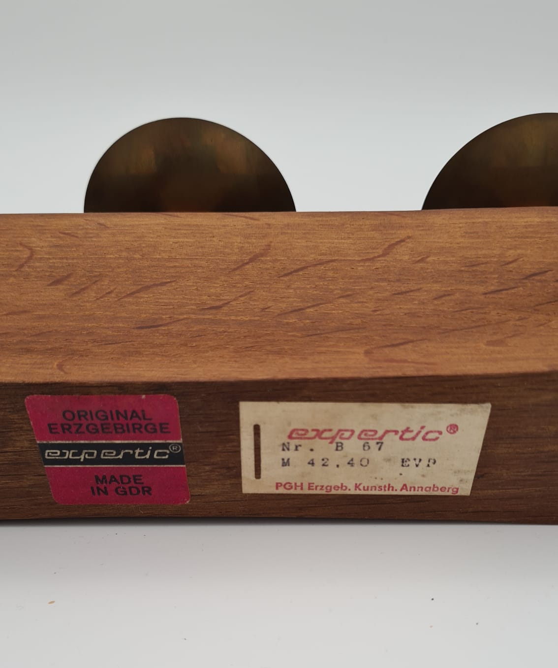 DDR original Erzgebirge Kerzenständer aus Holz Expertic, Weihnachtsdekoration