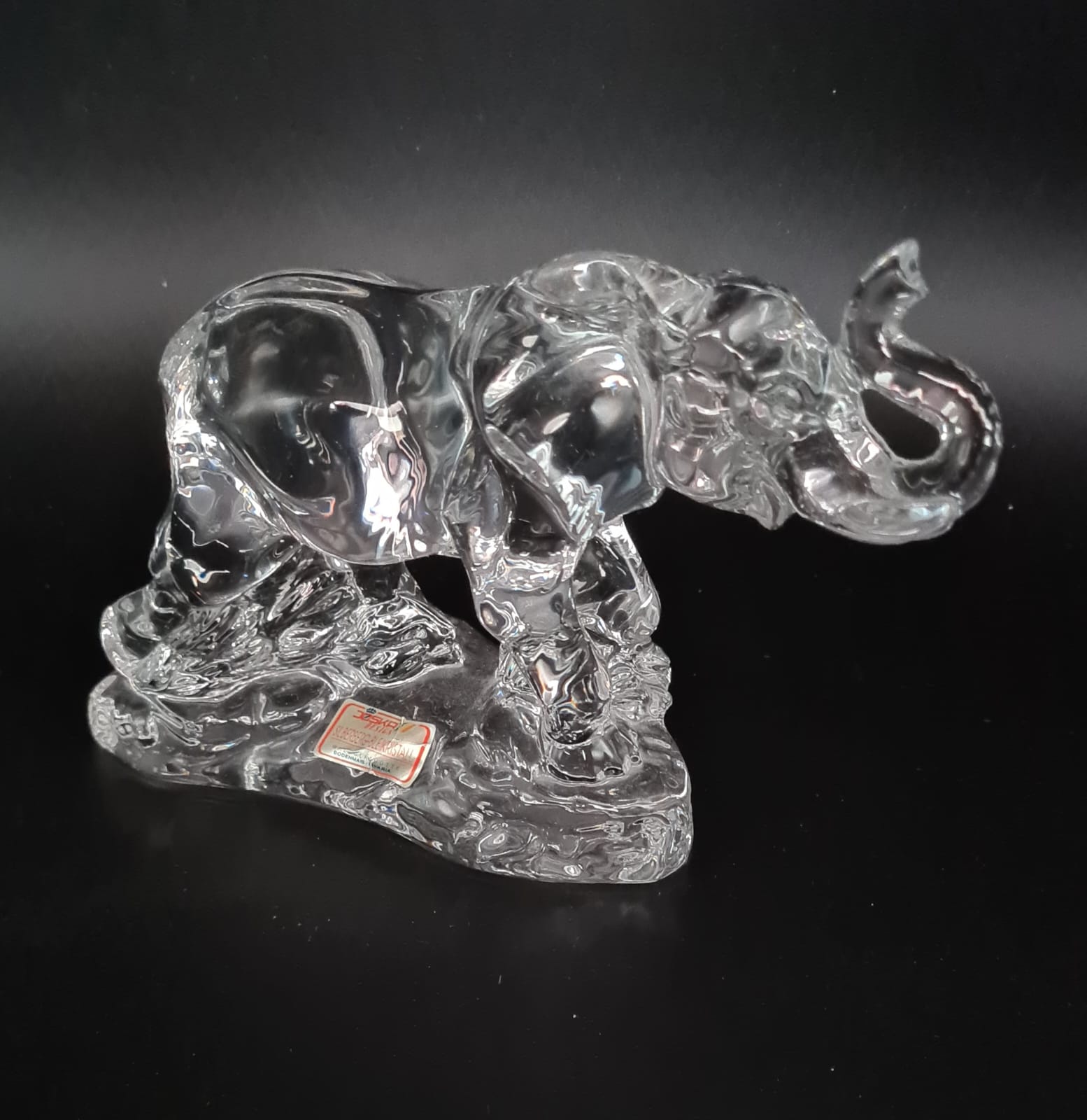 Bleikristall Elefant Joska Design, Elefantenfigur Silberberg-Bleikristall, Bleikristallfigur, Glasfigur