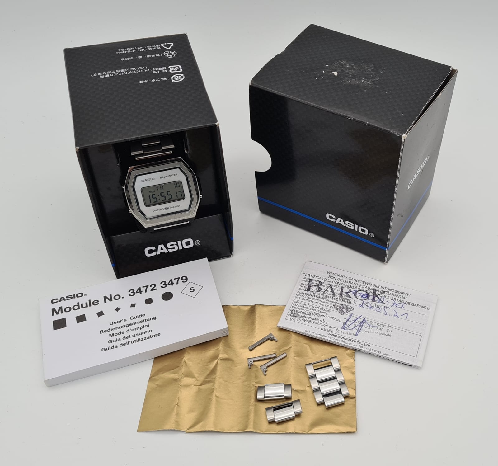 Casio Uhr Model A1000D-7EF (Module No. 3472 3479), Herrenuhr, Armbanduhr Herren