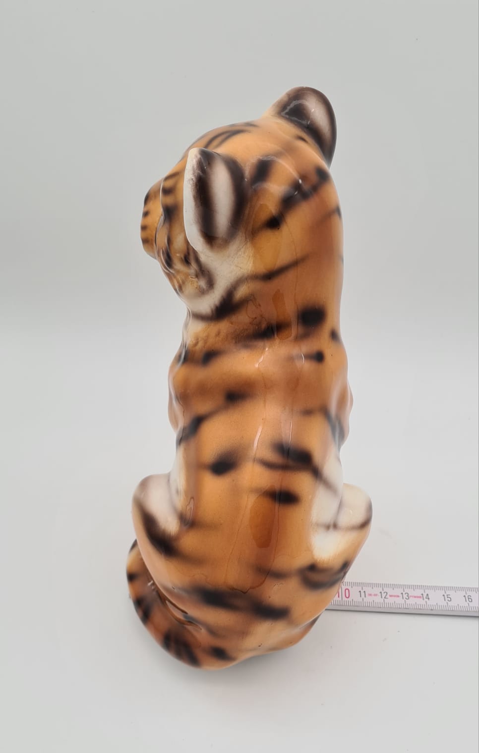 Porzellanfigur Tiger, Porzellan Italy, Porzellantiger, Porzellantier