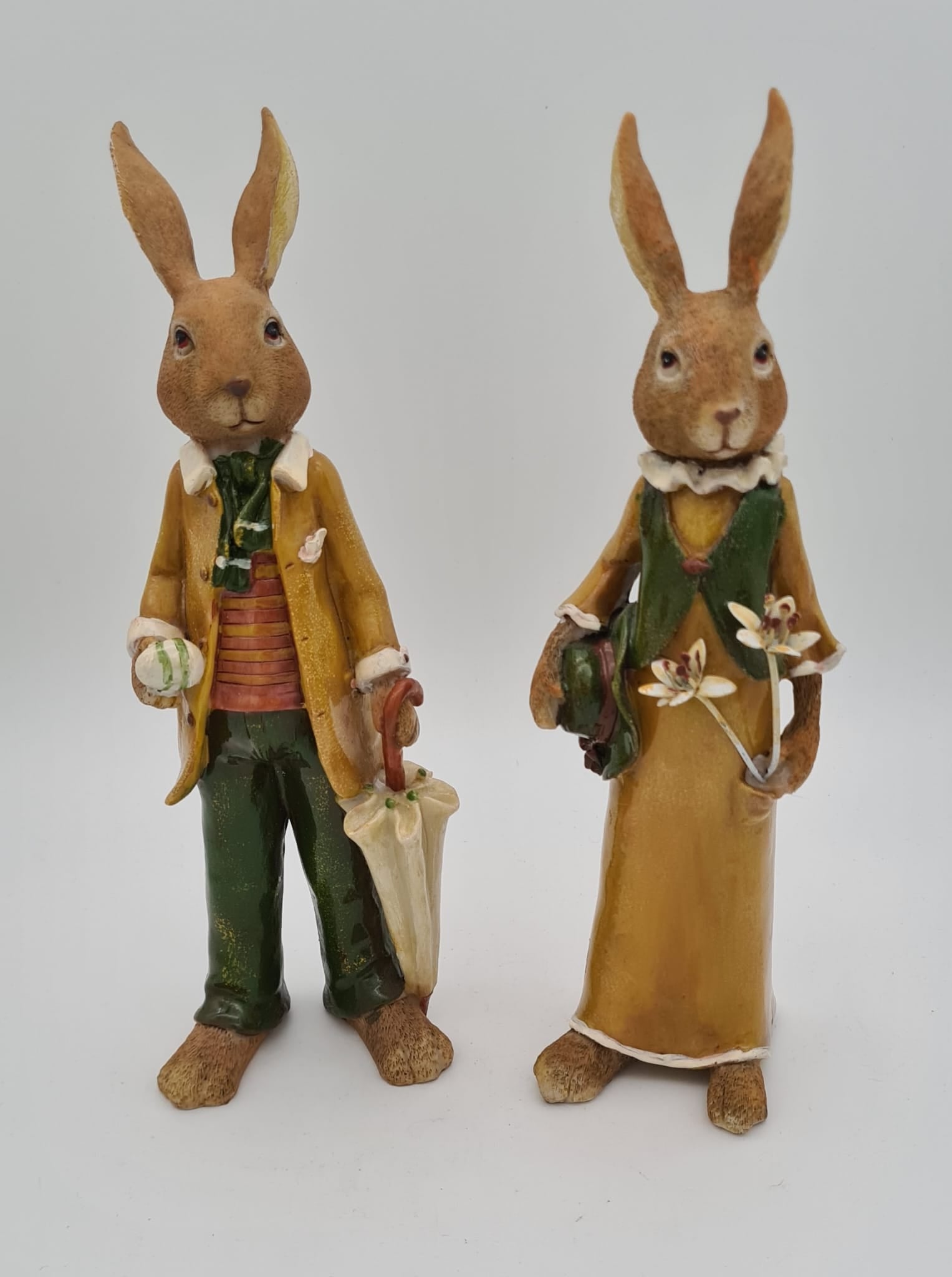 Osterhase und Osterhäsin, Osterdekoration Hasen