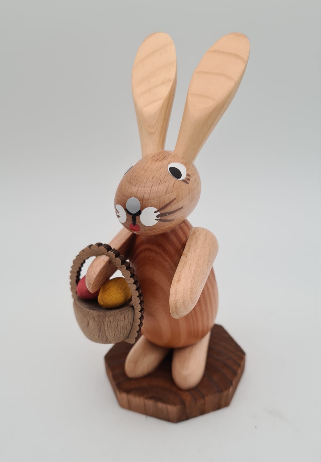 Osterhase mit Korb echt Erzgebirge HODREWA Legler OVP, Osterdekoration