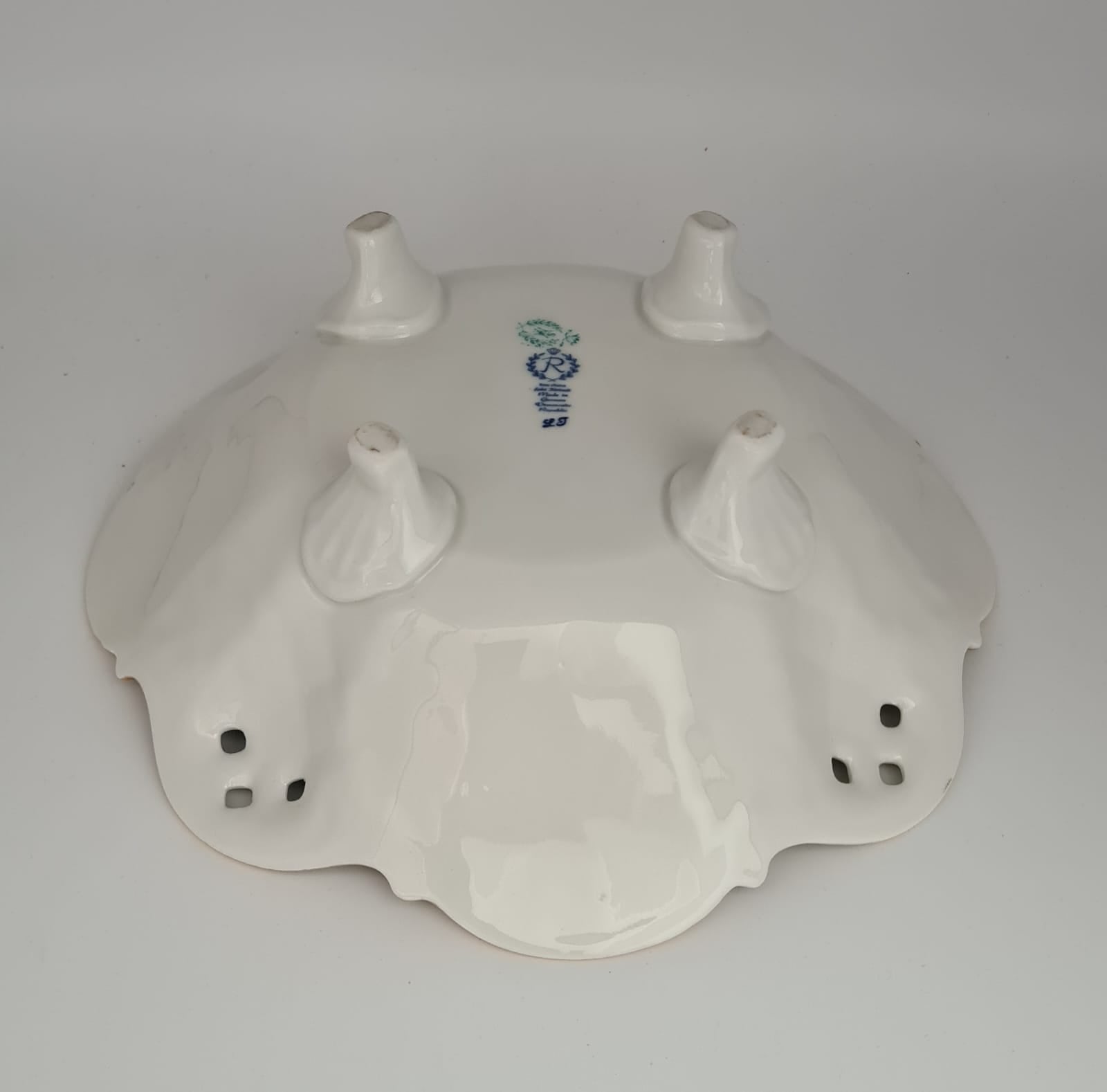 Prunkschale Reichenbacher Porzellan Fine China GDR Kobaltblau vergoldet, Schale, Obstschale
