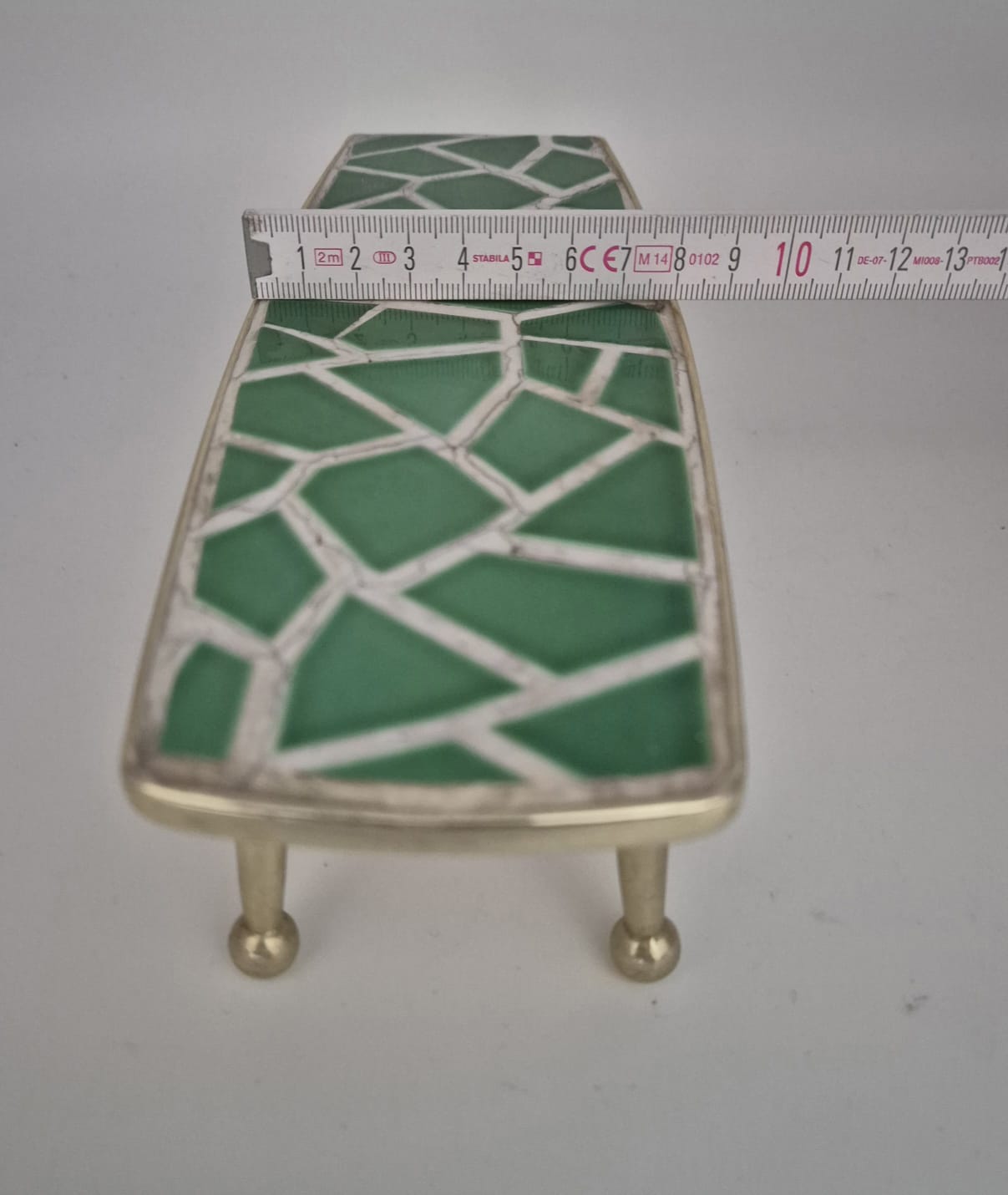 Kleine Blumenbank, Mosaik Blumentisch ca. 1950