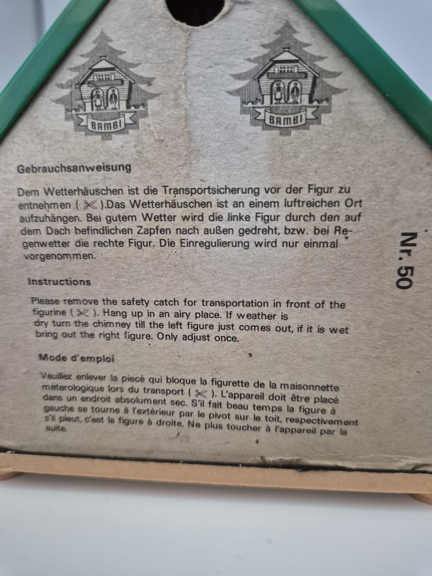 Wetterhaus Bambi, Thermometer, Wetterstation