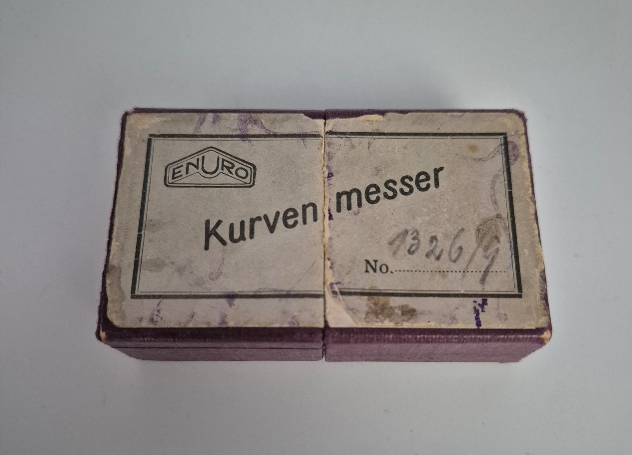 Alter Kurvenmesser ENURO Wehrmacht mit OVP und originaler Bedienungsanleitung