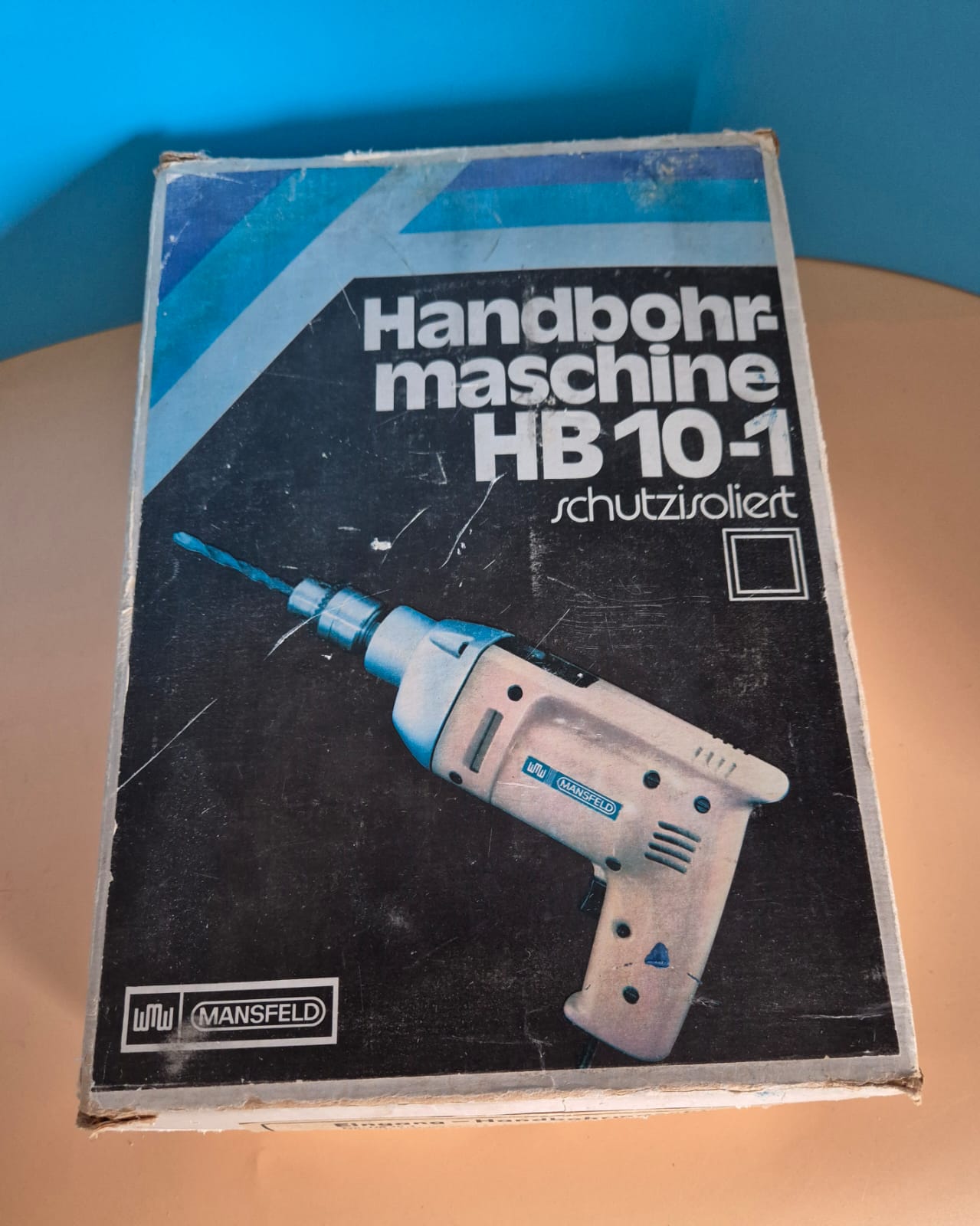 DDR Handbohrmaschine HB 10-1 Mansfeld mit Bedienungsanleitung + OVP