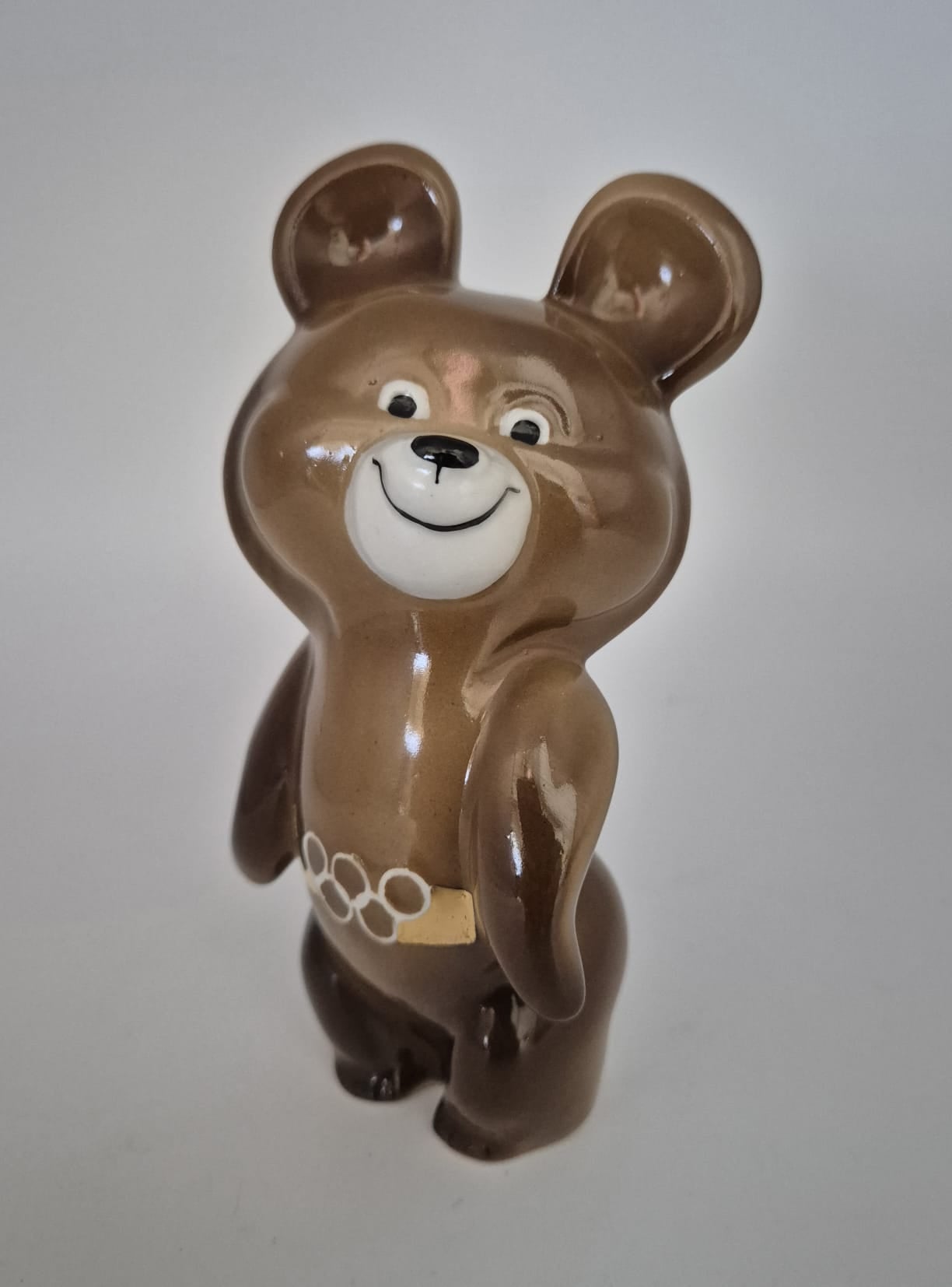 Porzellan Mischa der Bär, Porzellanbär von Dulevo, Olympisches Maskottchen Mischka 1980