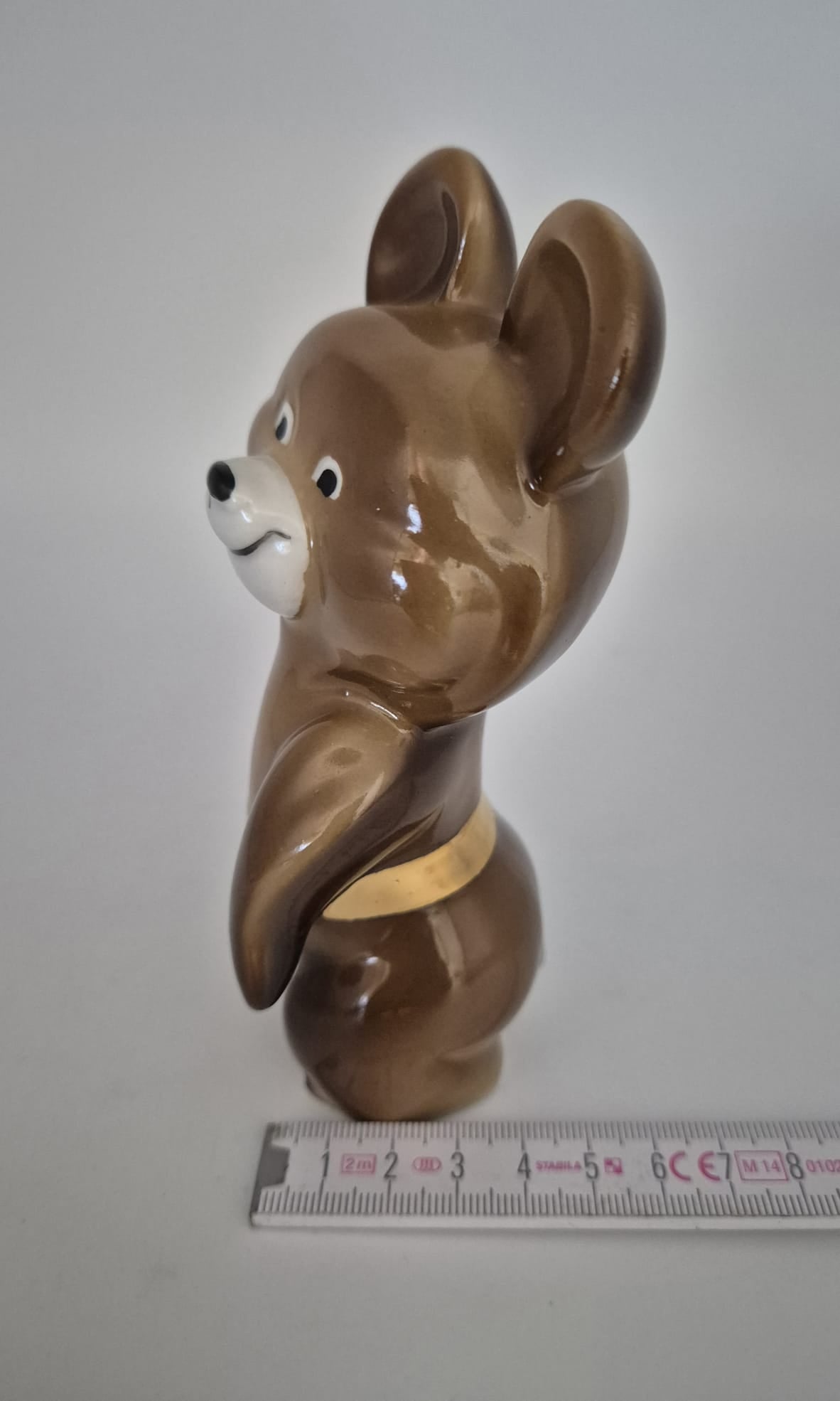 Porzellan Mischa der Bär, Porzellanbär von Dulevo, Olympisches Maskottchen Mischka 1980