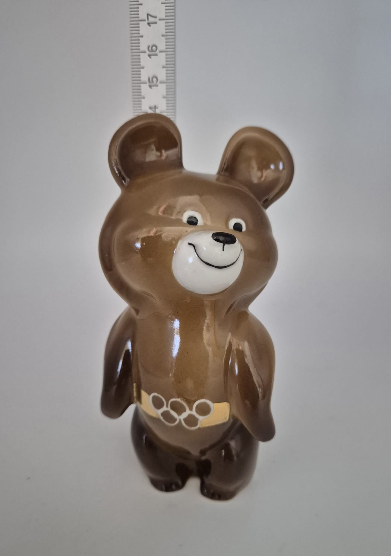 Porzellan Mischa der Bär, Porzellanbär von Dulevo, Olympisches Maskottchen Mischka 1980