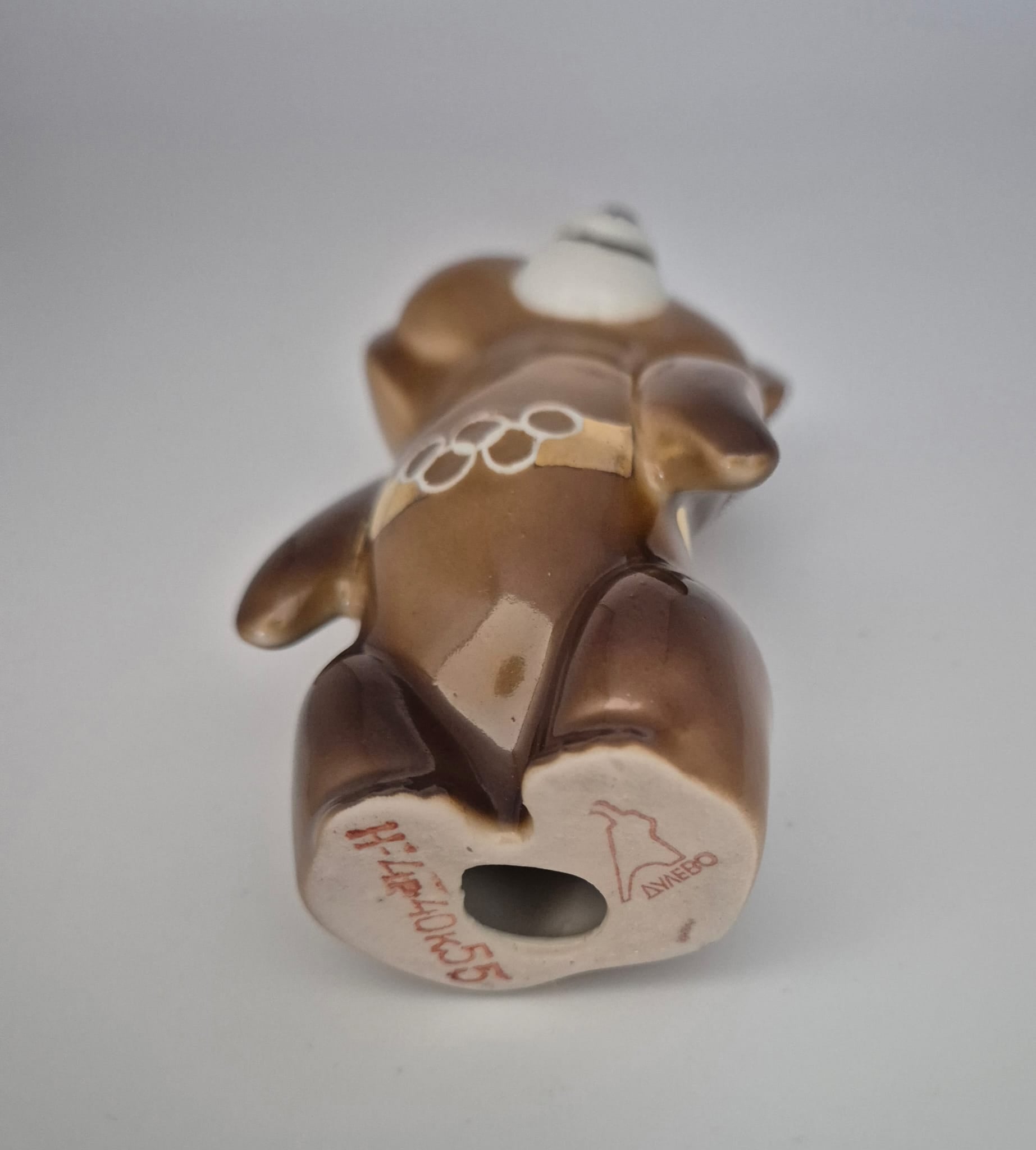 Porzellan Mischa der Bär, Porzellanbär von Dulevo, Olympisches Maskottchen Mischka 1980