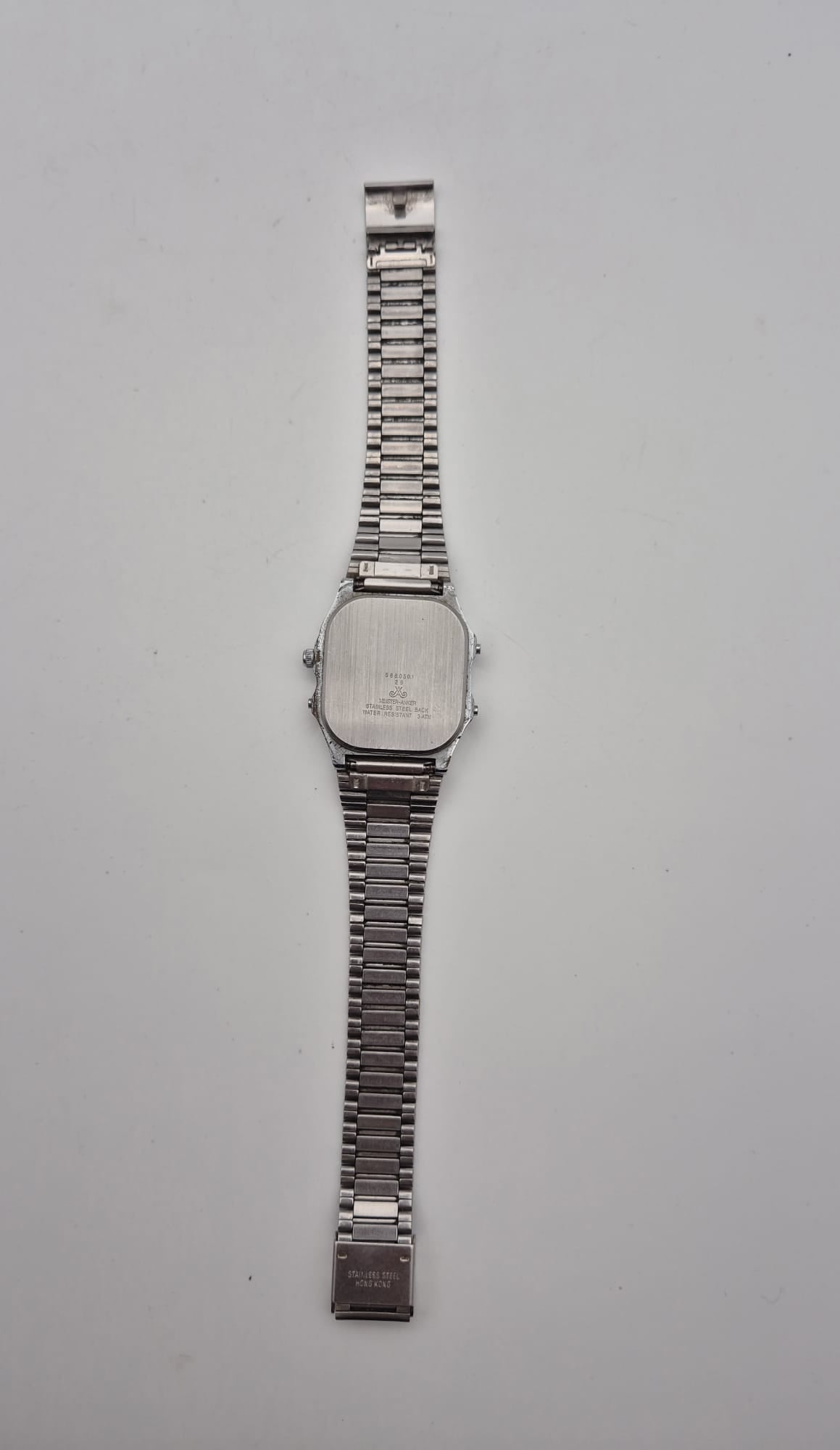 Vintage Herrenuhr, Armbanuhr ANALOG-DIGITAL Alarm Chronograph Quarzuhr MEISTER-ANKER
