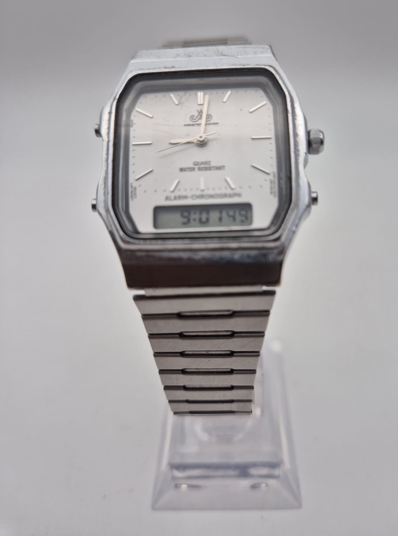 Vintage Herrenuhr, Armbanuhr ANALOG-DIGITAL Alarm Chronograph Quarzuhr MEISTER-ANKER