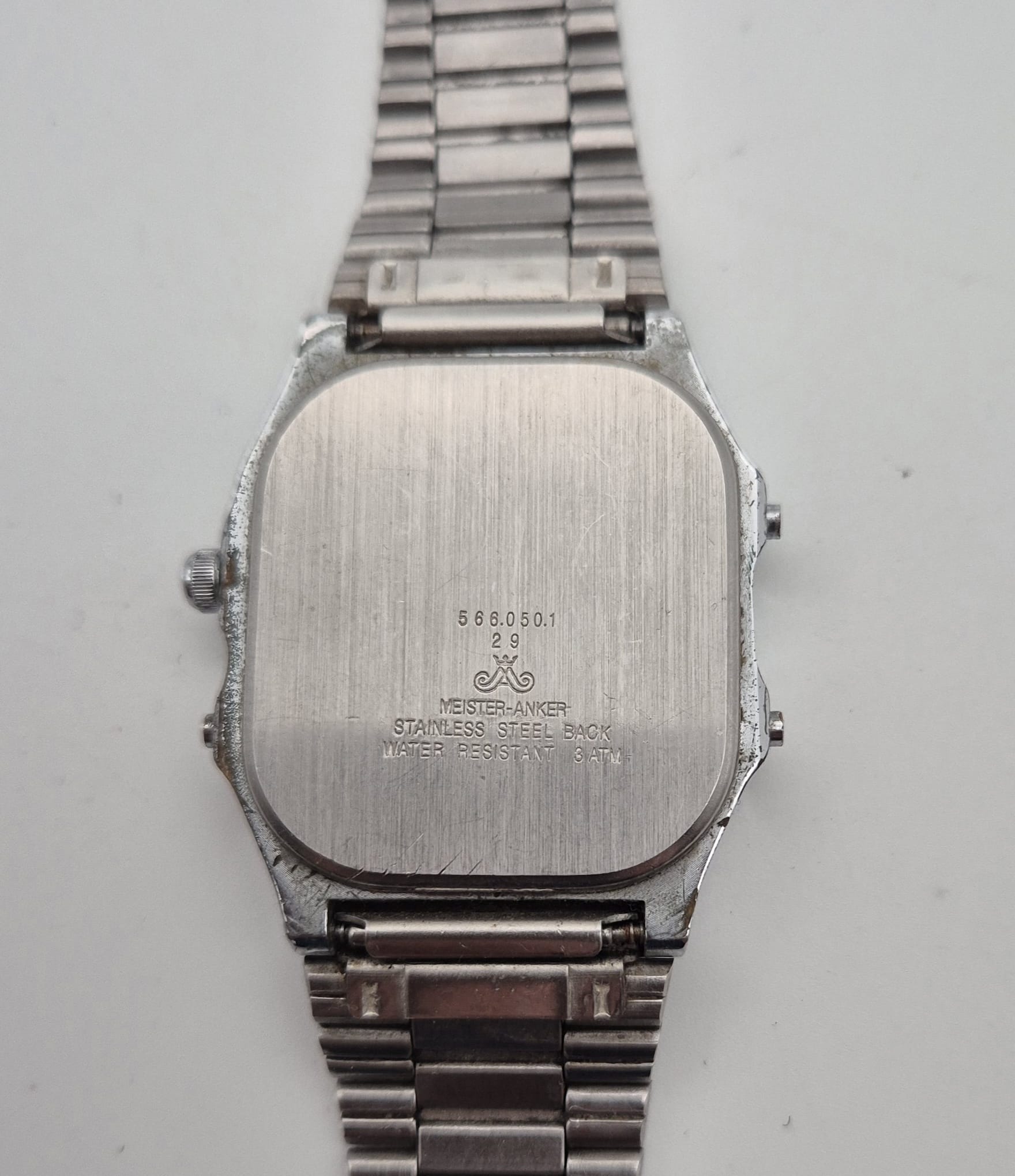 Vintage Herrenuhr, Armbanuhr ANALOG-DIGITAL Alarm Chronograph Quarzuhr MEISTER-ANKER